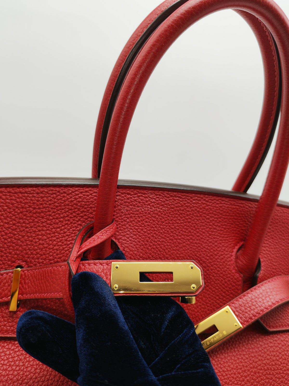 Hermes Birkin 35 Retourne in Rouge Togo Leather in Gold Hardware Stamp A (2017) | Purse Maison Luxury Bags Shop
