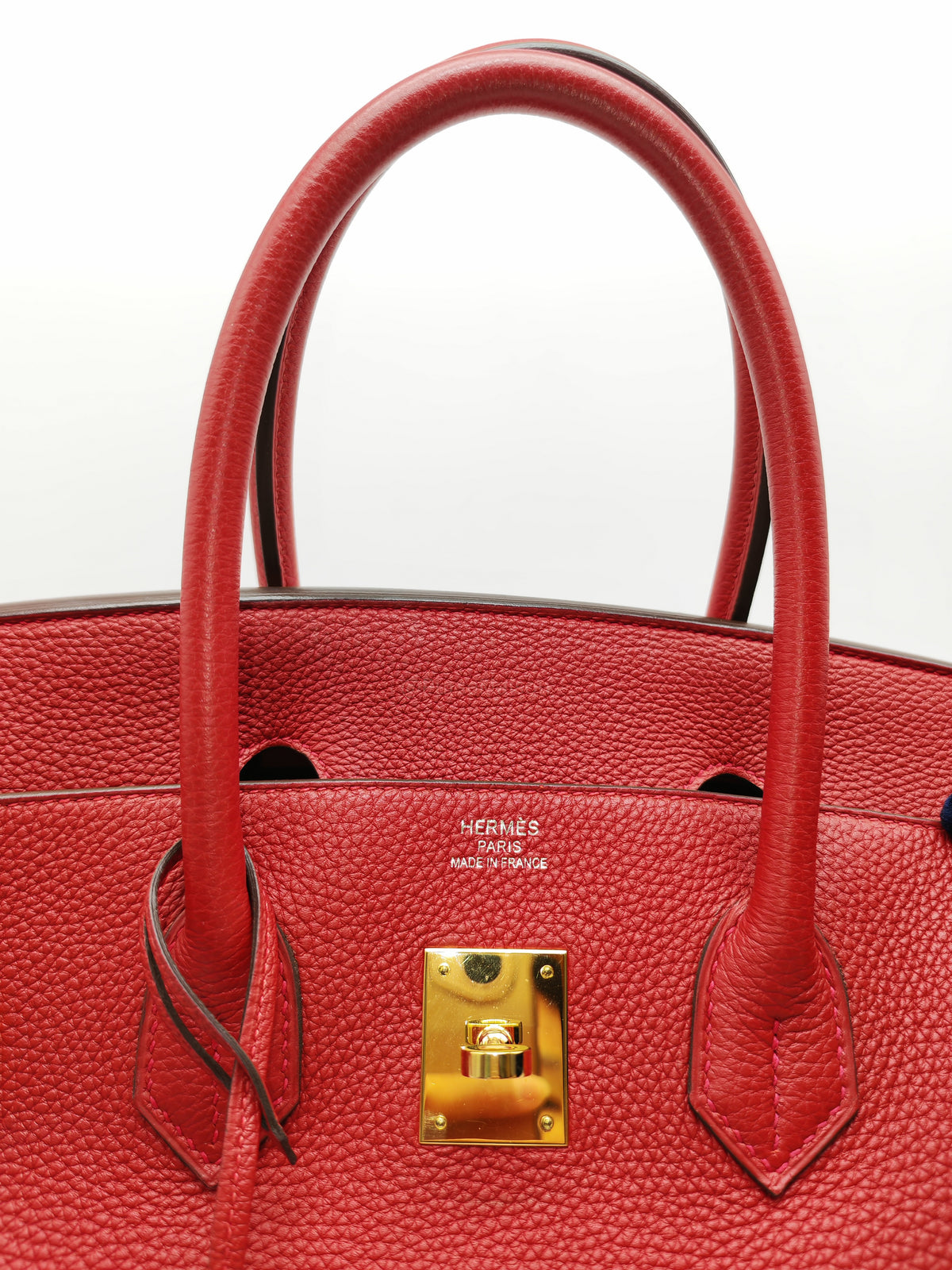 Hermes Birkin 35 Retourne in Rouge Togo Leather in Gold Hardware Stamp A (2017) | Purse Maison Luxury Bags Shop