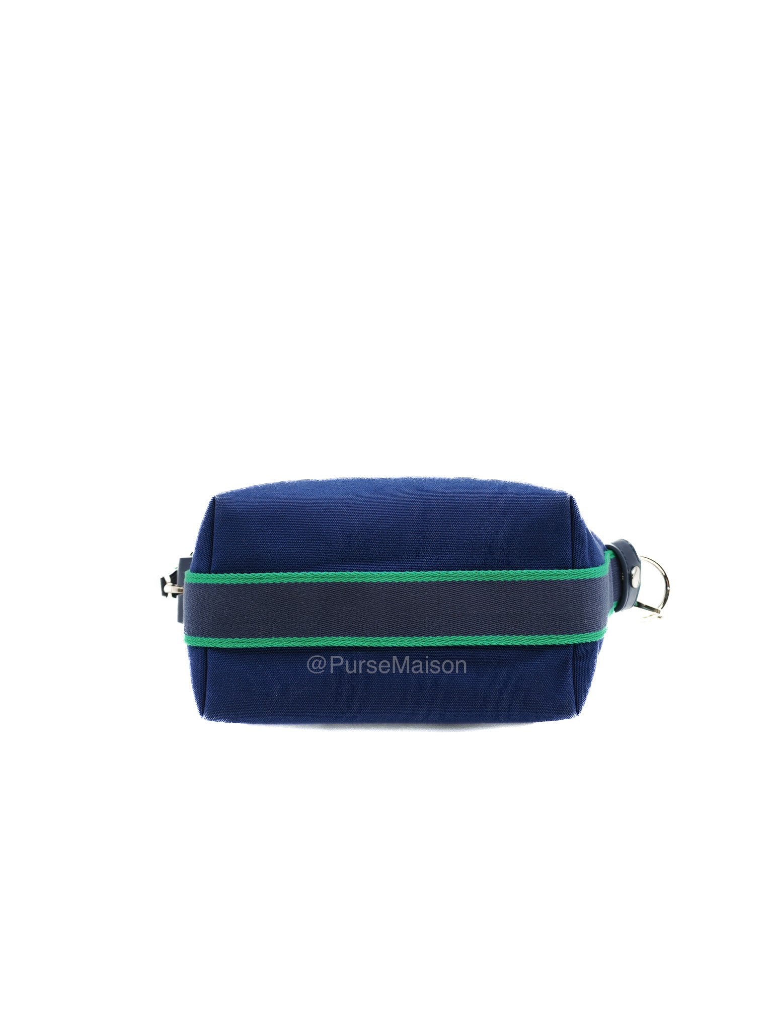 Hermes Bride-A-Brac Toiletry Vanity Case in Blue/Green Cotton Canvas and Palladium Hardware | Purse Maison Luxury Bags Shop