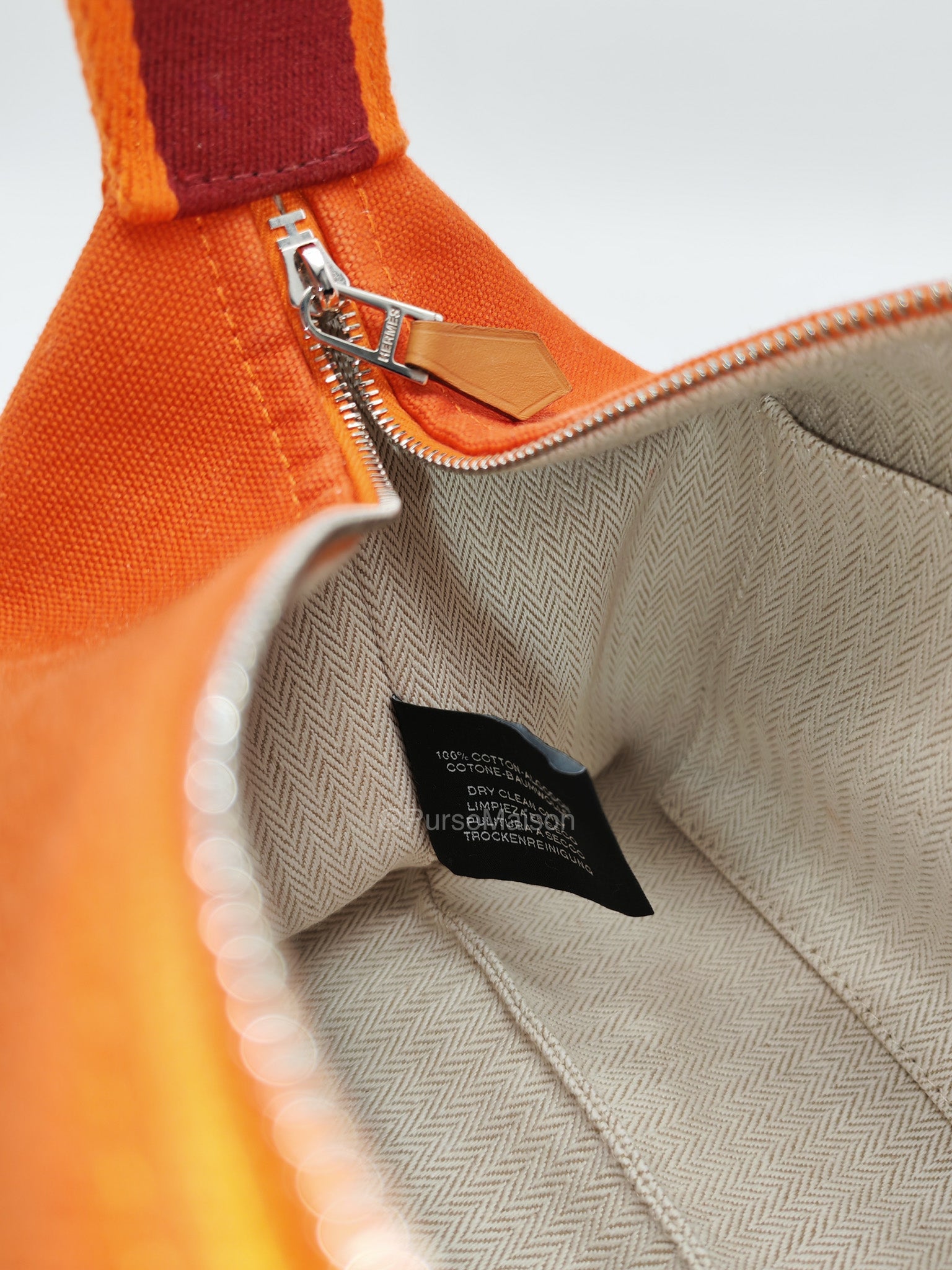 Hermes Bride-a-Brac Vanity Case in Orange Toile Canvas and Palladium Hardware | Purse Maison Luxury Bags Shop