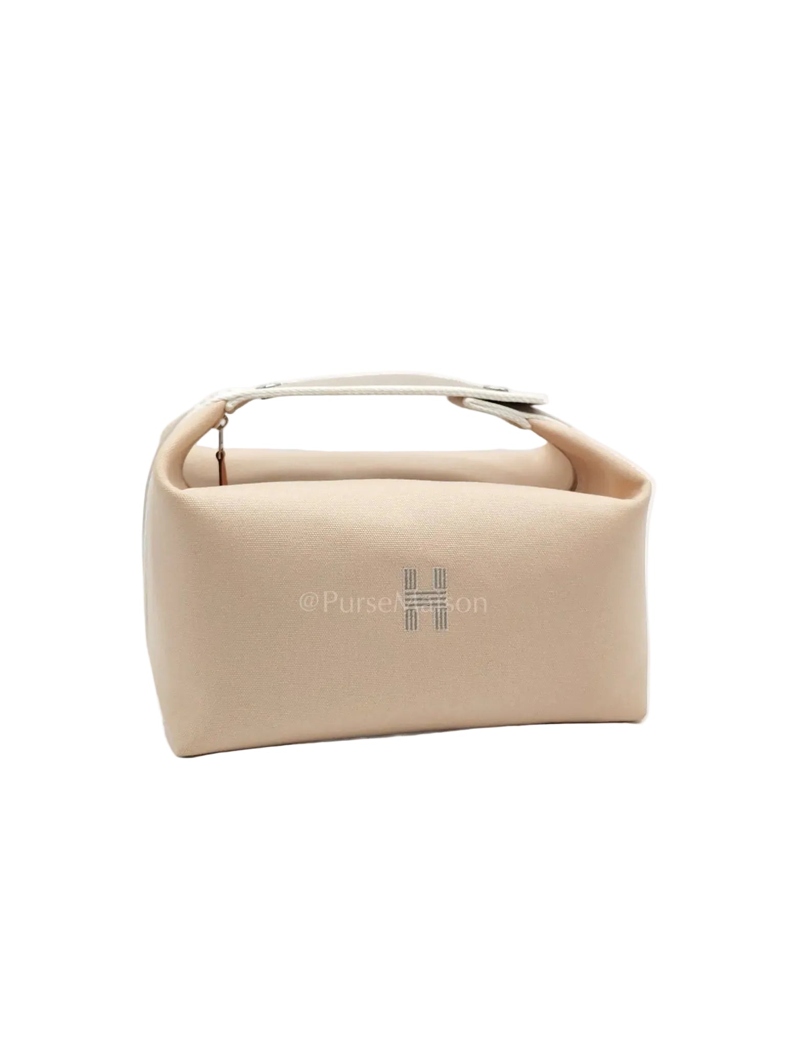 Bride A Bric GM Natural Cotton Vanity Case in Palladium Hardware | Purse Maison Luxury Bags Shop
