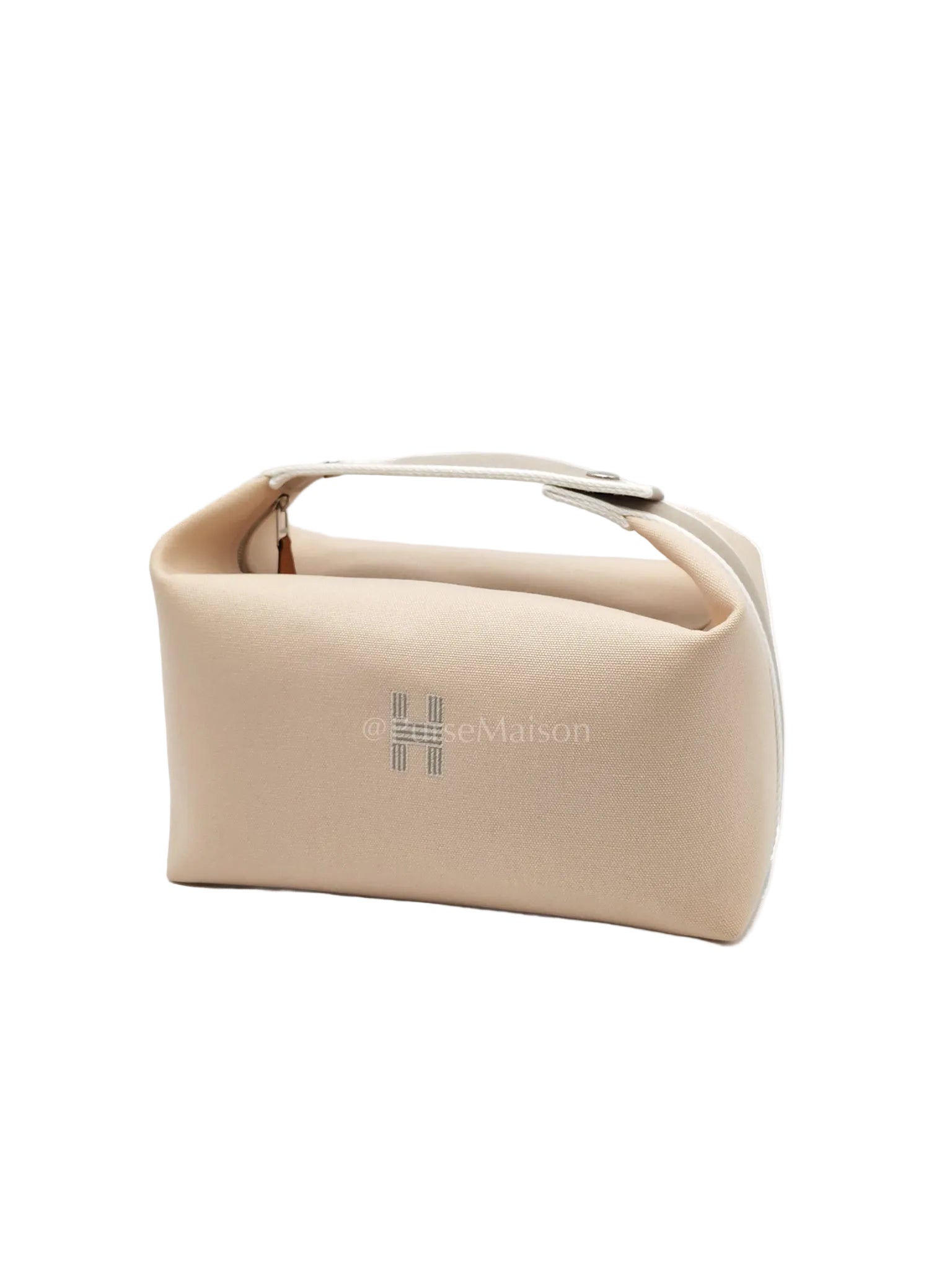 Bride A Bric GM Natural Cotton Vanity Case in Palladium Hardware | Purse Maison Luxury Bags Shop