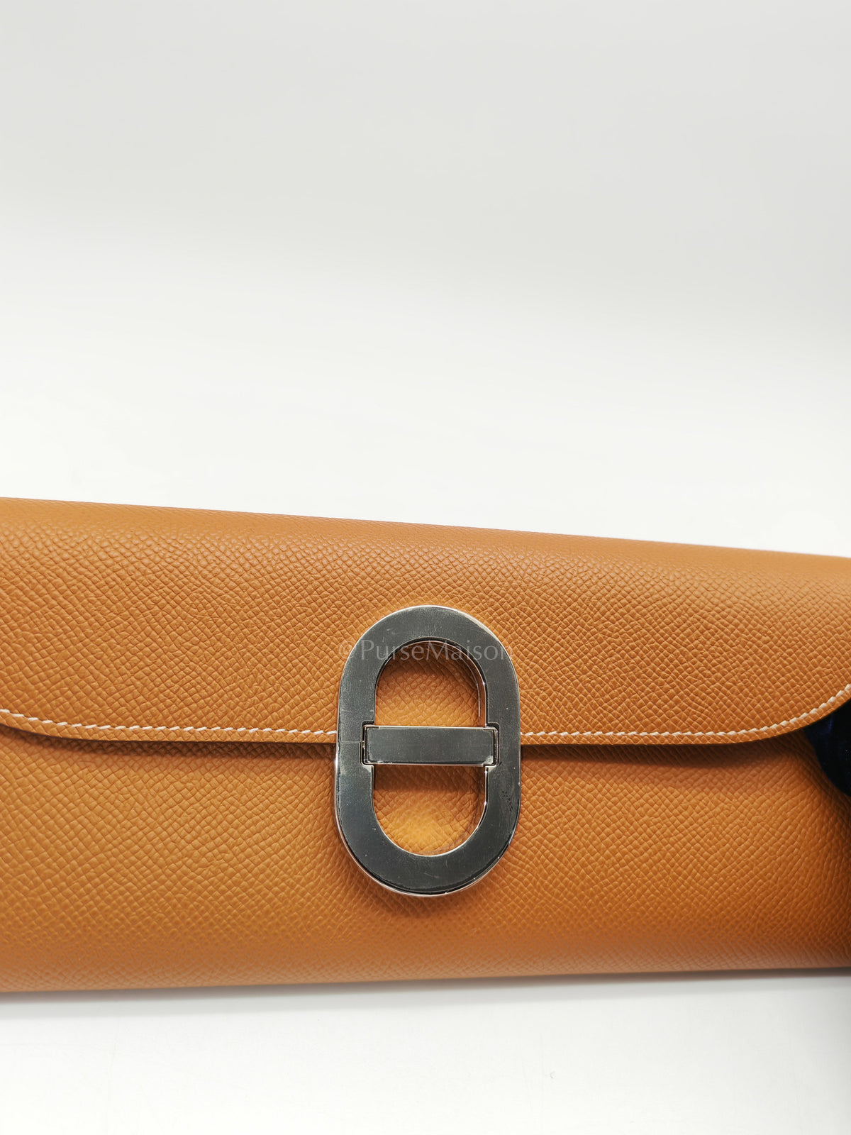 Maillon Wallet To Go in Gold Epsom Leather & Palladium Hardware Stamp B (2023) | Purse Maison Luxury Bags Shop