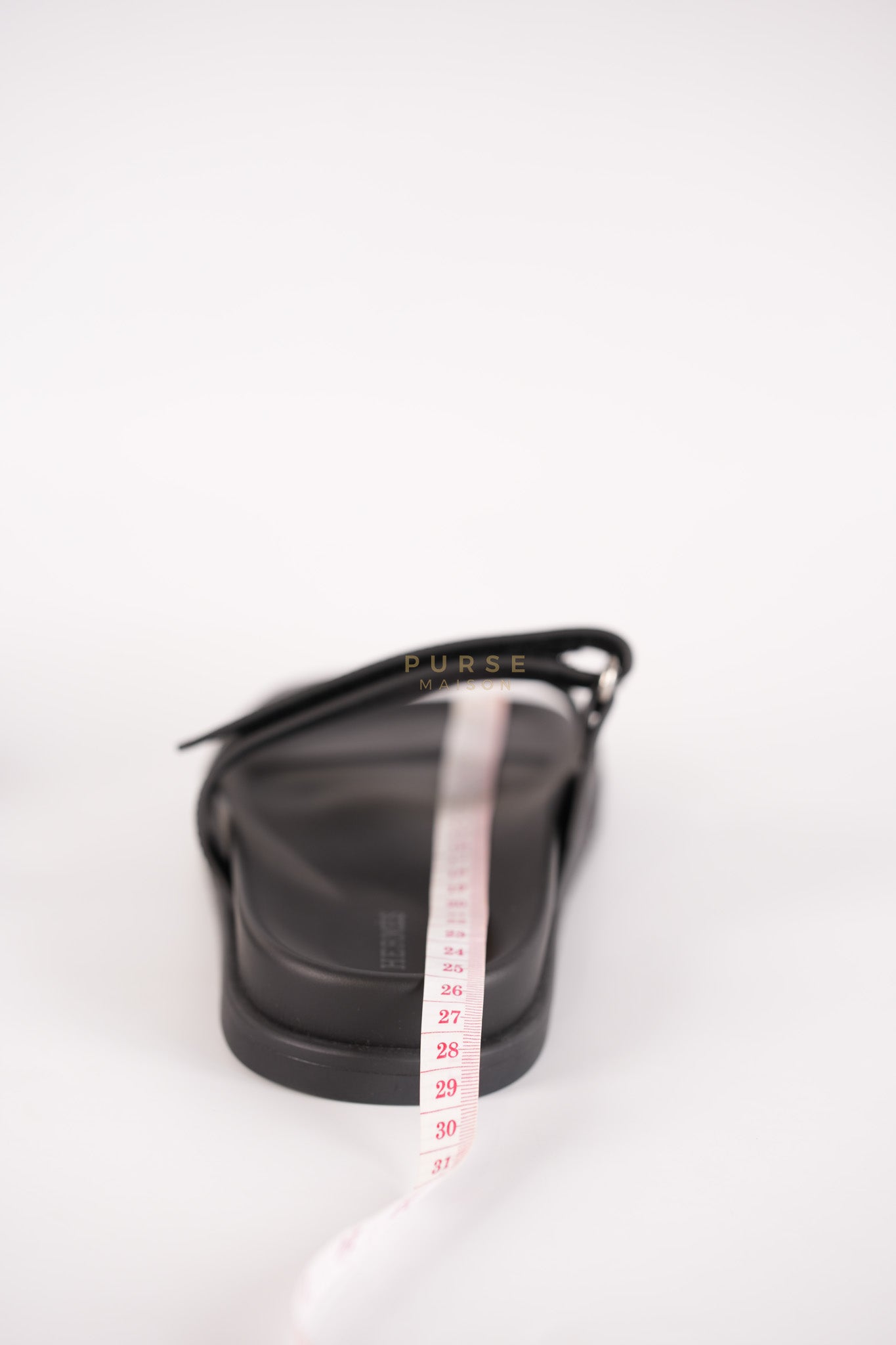 Chypre Black Sandals Size 38 EU (24cm) | Purse Maison Luxury Bags Shop