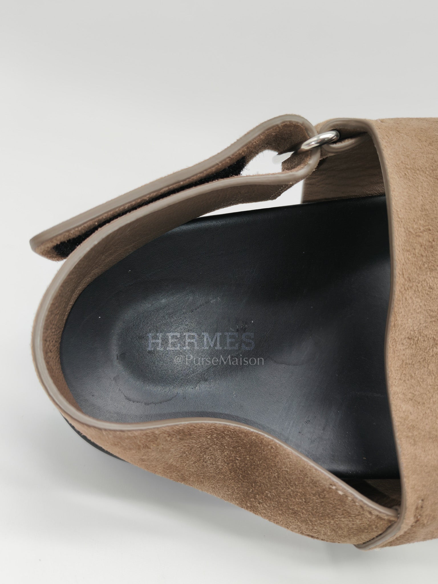 Chypre in Brown Suede Leather Sandals Size 41 EU (26cm) | Purse Maison Luxury Bags Shop