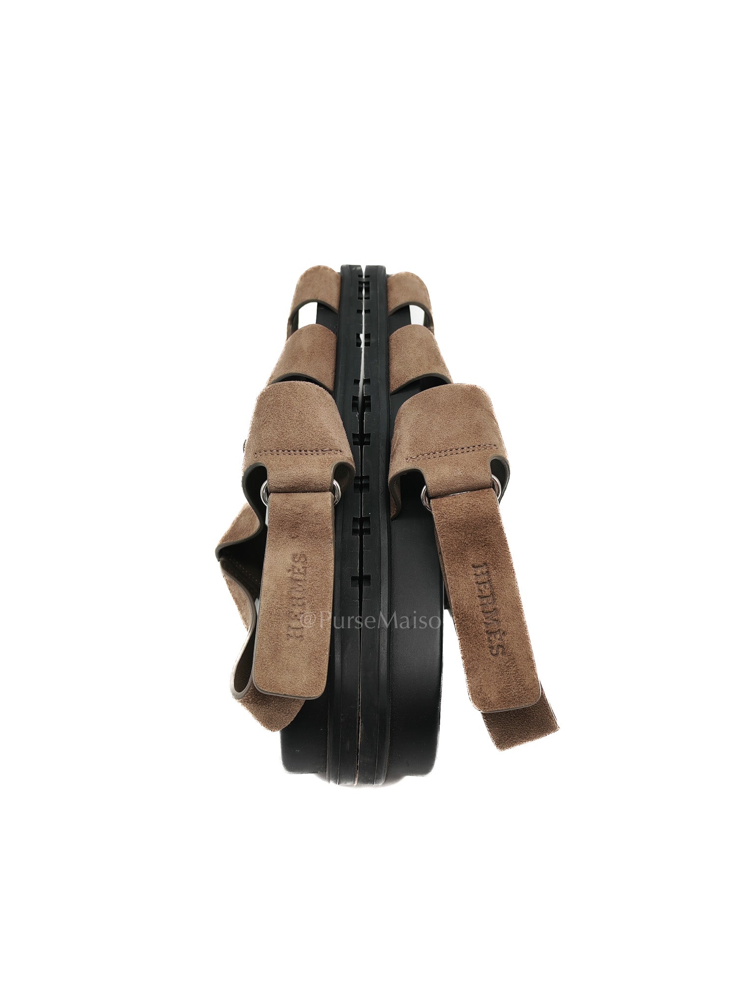 Chypre in Brown Suede Leather Sandals Size 41 EU (26cm) | Purse Maison Luxury Bags Shop