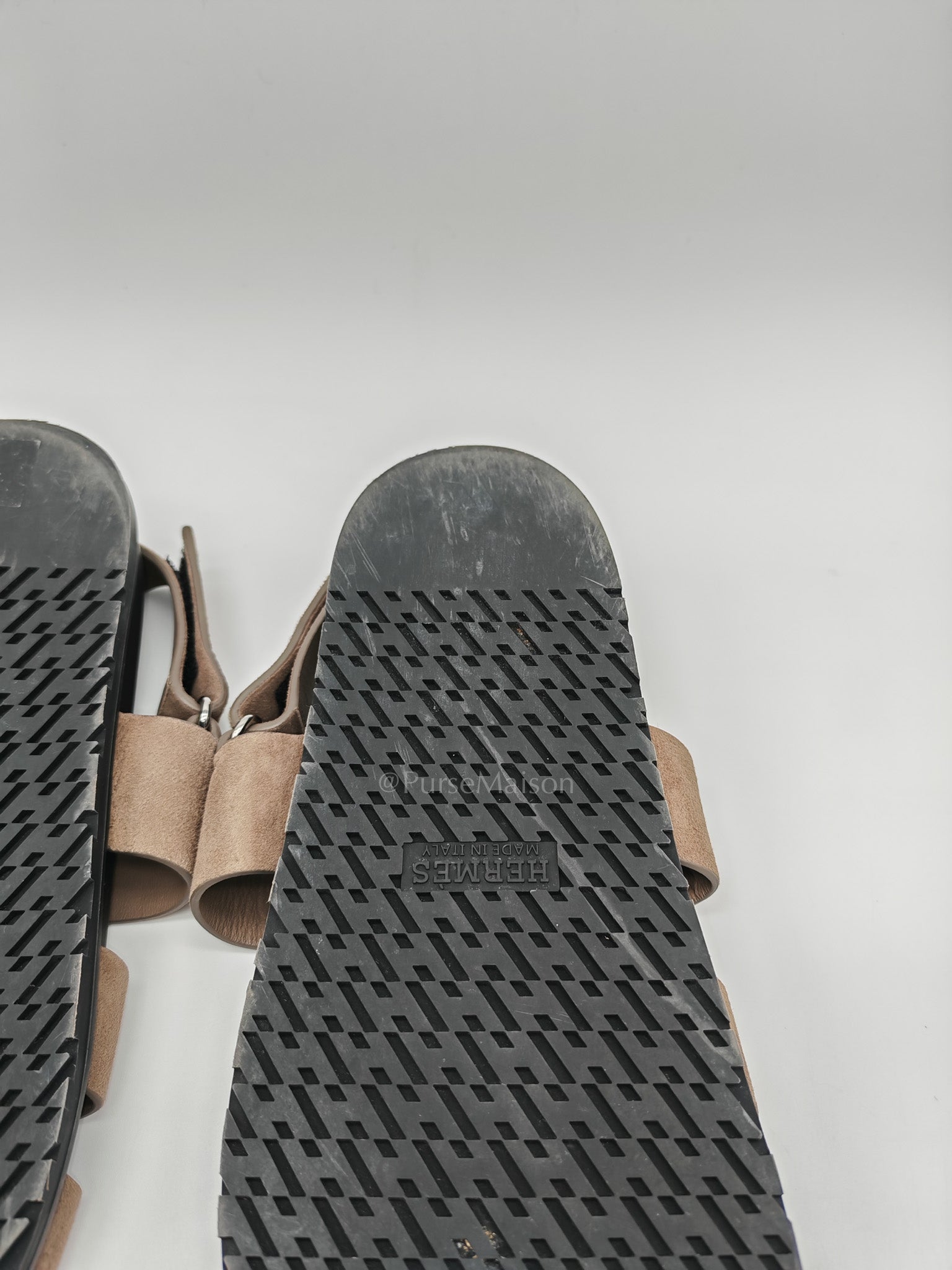Chypre in Brown Suede Leather Sandals Size 41 EU (26cm) | Purse Maison Luxury Bags Shop