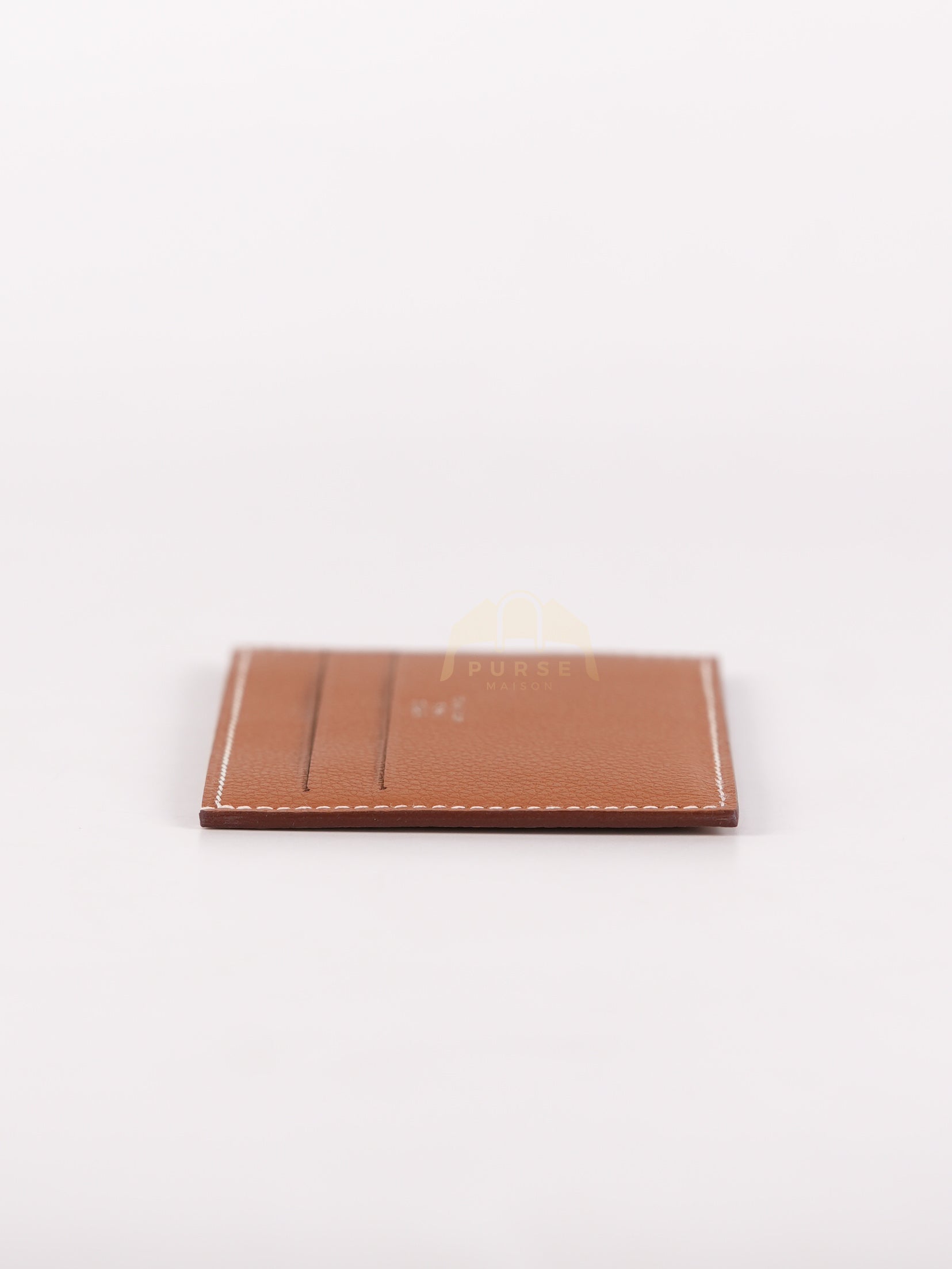 Citizen Twill Card Hold in Gold Evercolor Leather Stamp W (2024) | Purse Maison Luxury Bags Shop