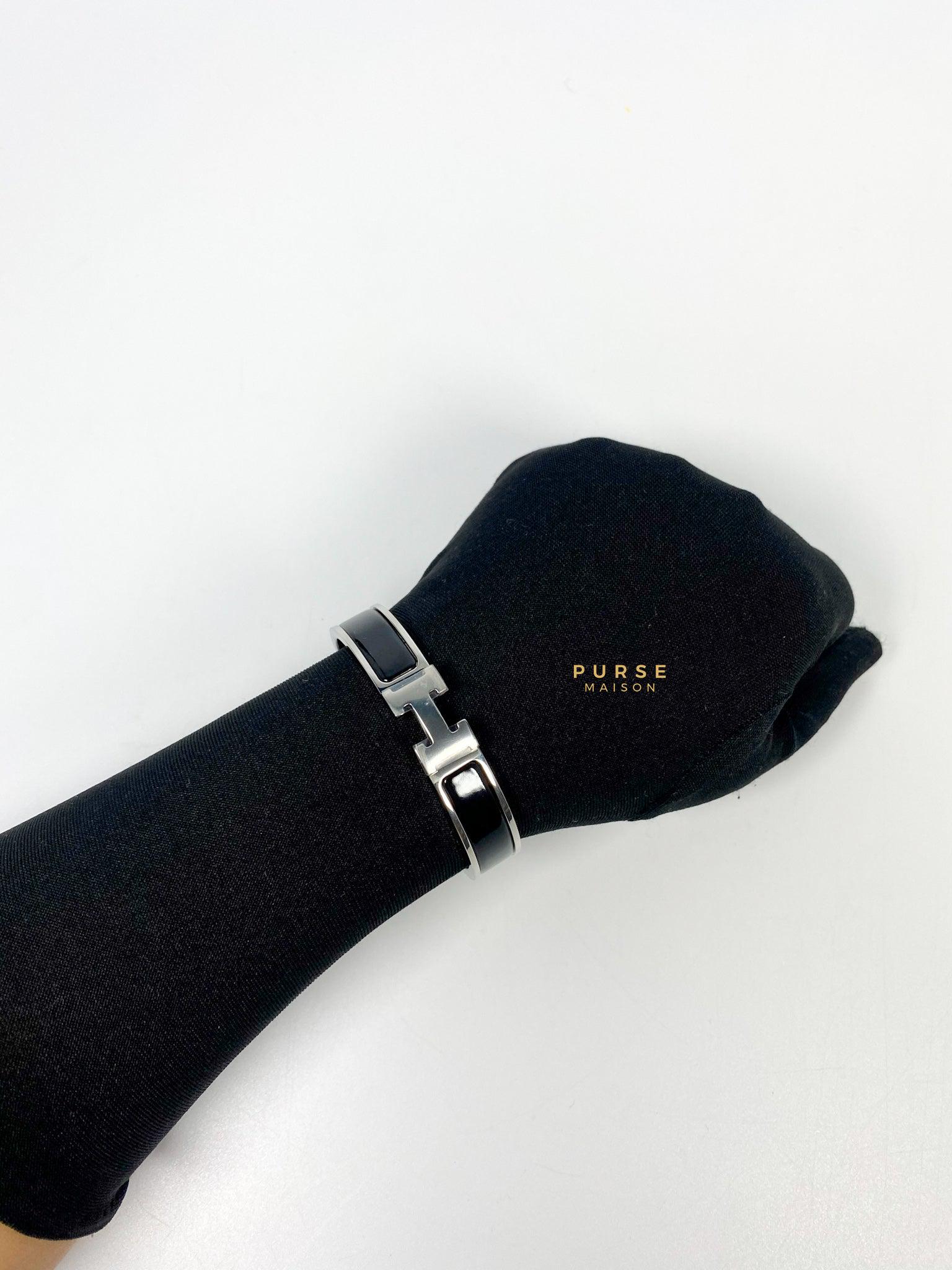 Hermes Clic H GM Noir in Palladium Hardware