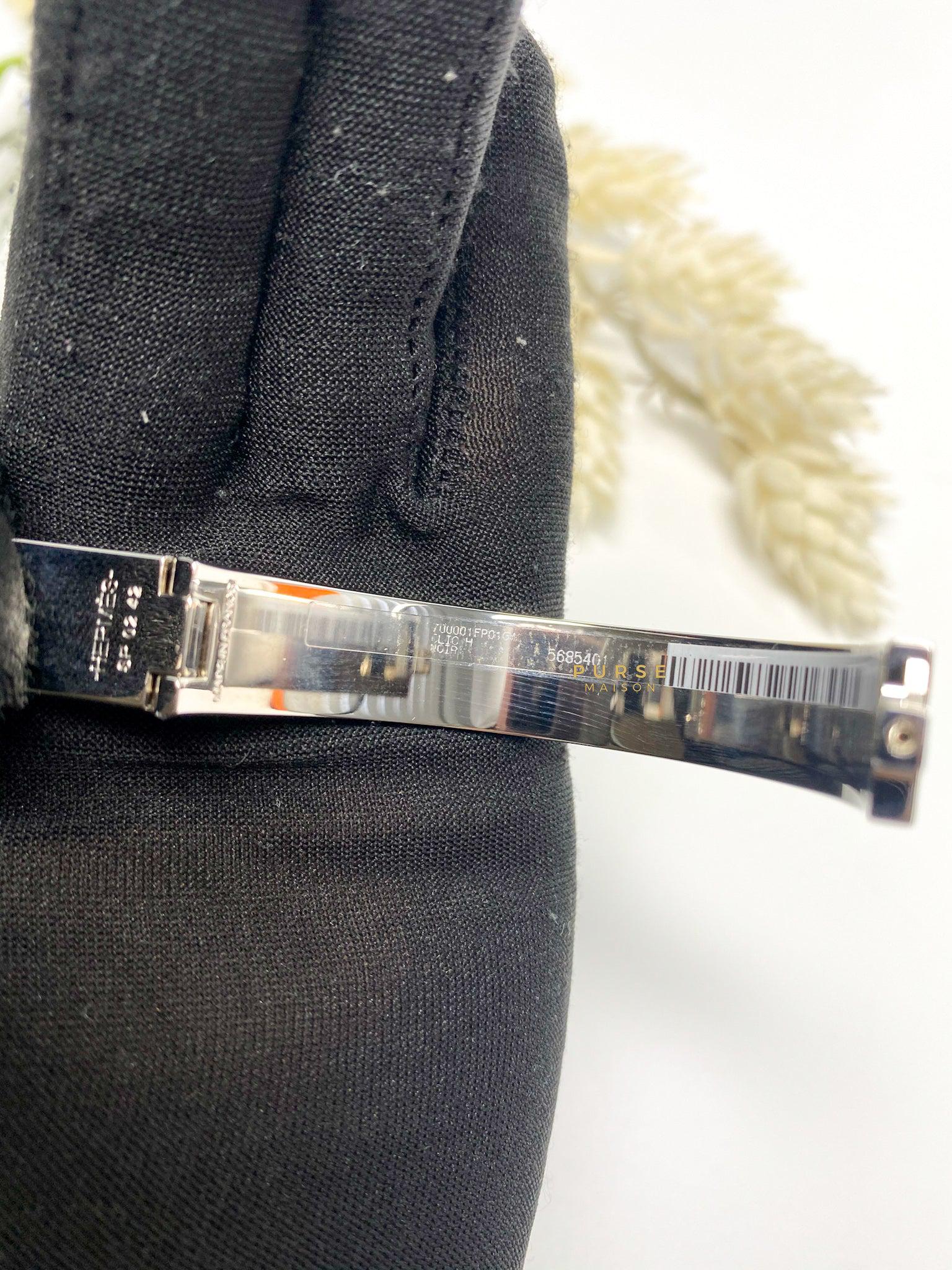 Hermes Clic H GM Noir in Palladium Hardware