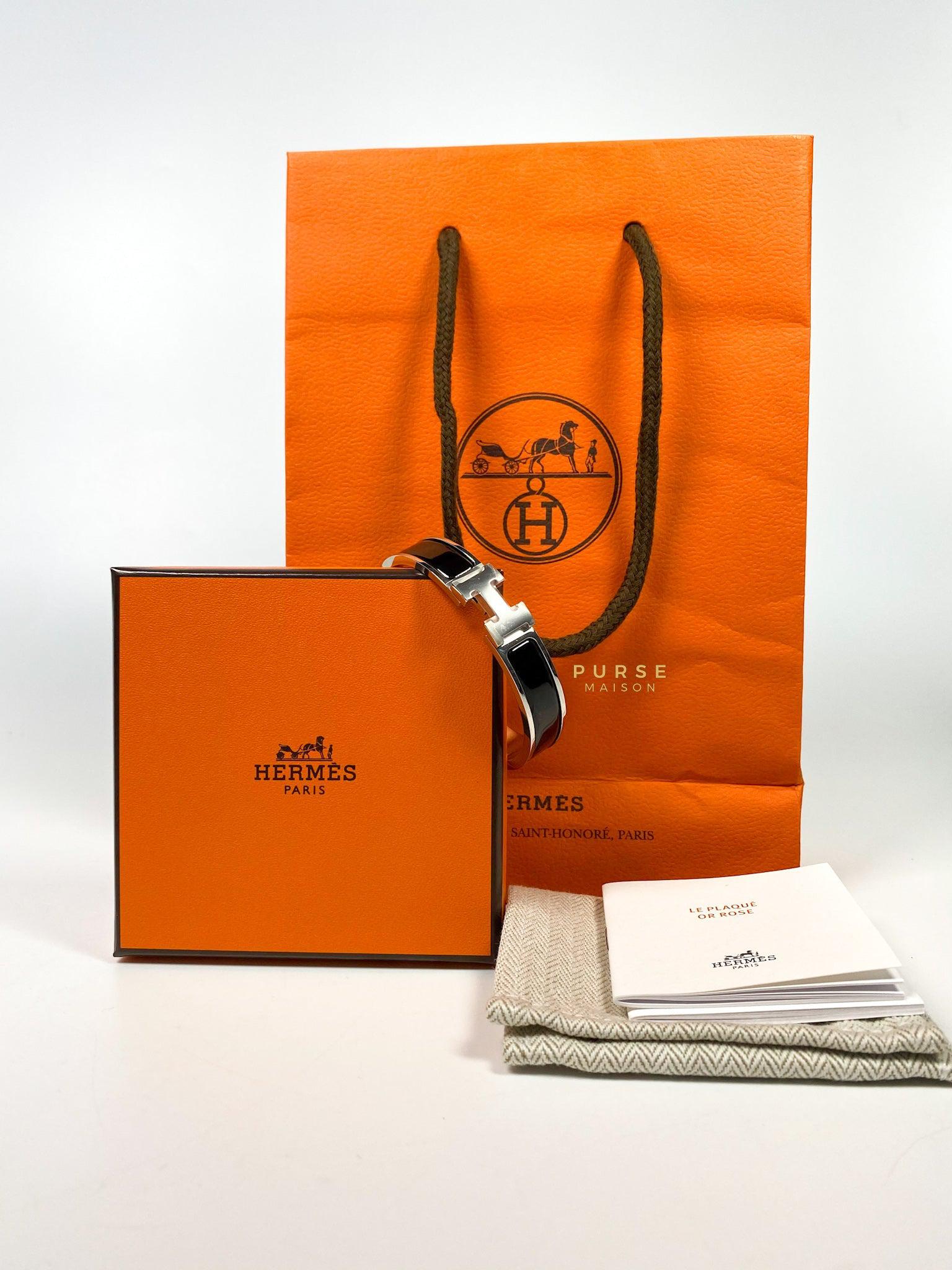 Hermes Clic H GM Noir in Palladium Hardware