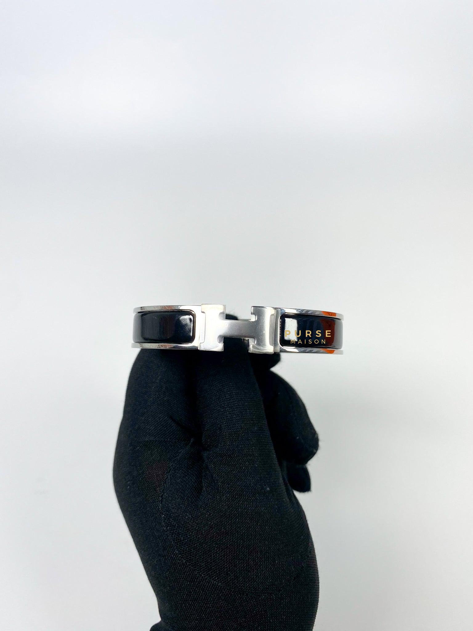 Hermes Clic H GM Noir in Palladium Hardware