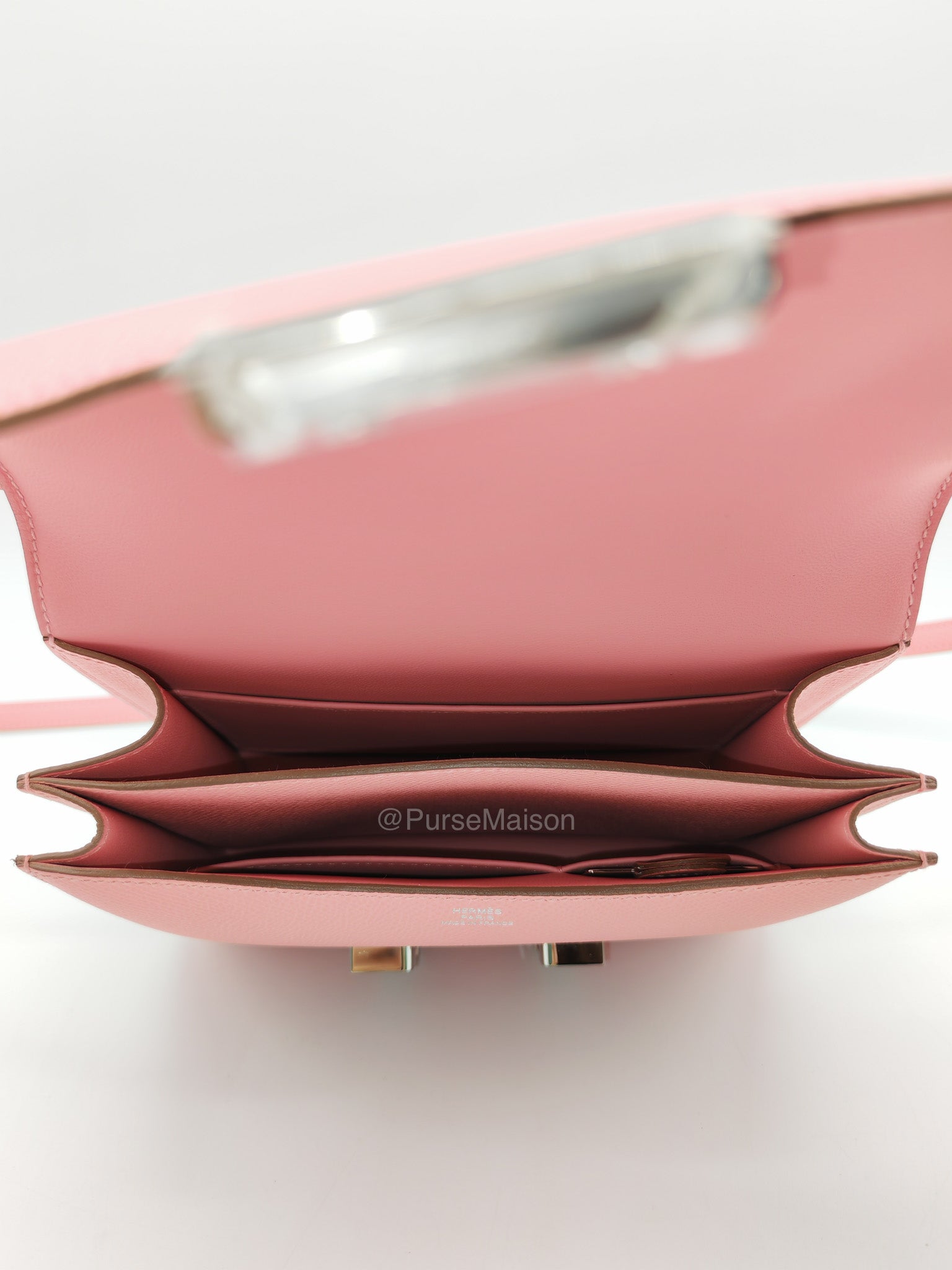 Hermes Constance 18 in Pink Epsom Leather Palladium Hardware Stamp K(2025) | Purse Maison Luxury Bags Shop