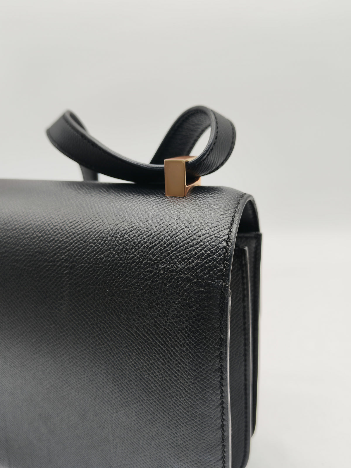 Hermes Constance 24 in Black Epsom Leather and Rose Gold Hardware Stamp A (2017) | Purse Maison Luxury Bags Shop
