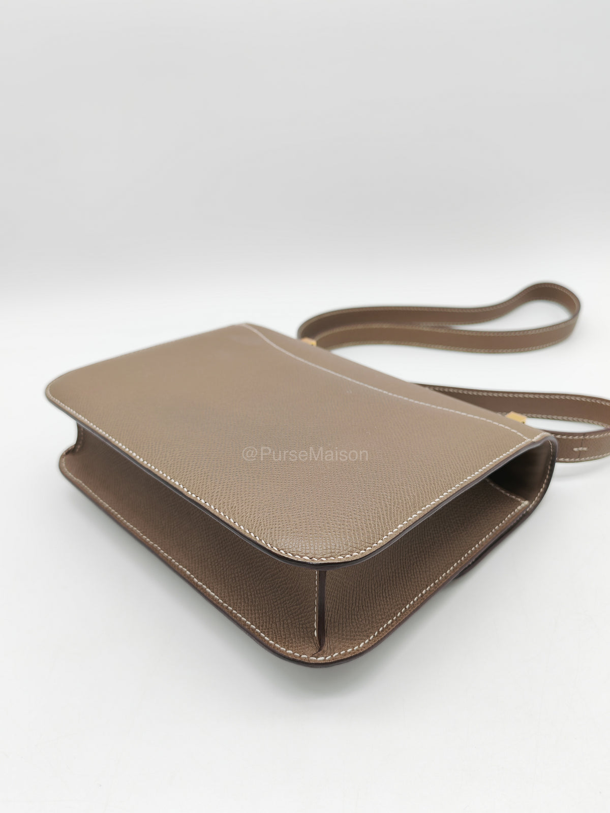 Hermes Constance 24 in Etoupe Epsom Leather and Gold Hardware Stamp U (2022) | Purse Maison Luxury Bags Shop