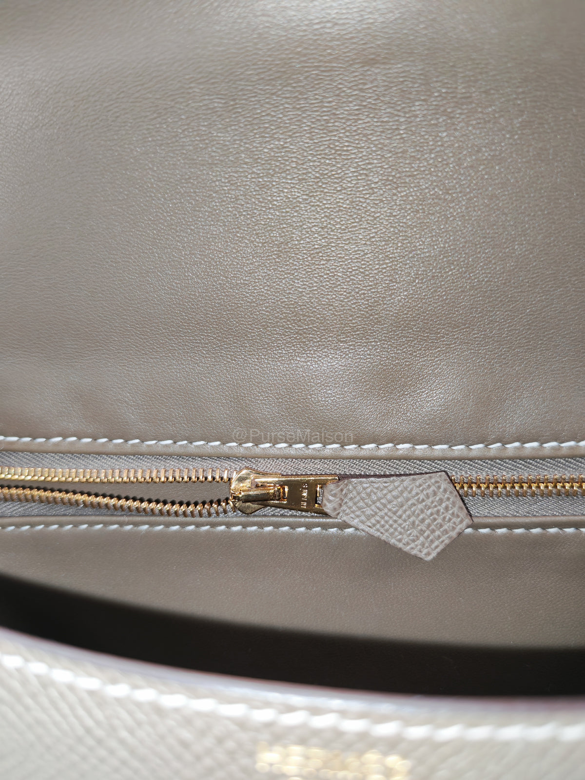 Hermes Constance 24 in Etoupe Epsom Leather and Gold Hardware Stamp U (2022) | Purse Maison Luxury Bags Shop