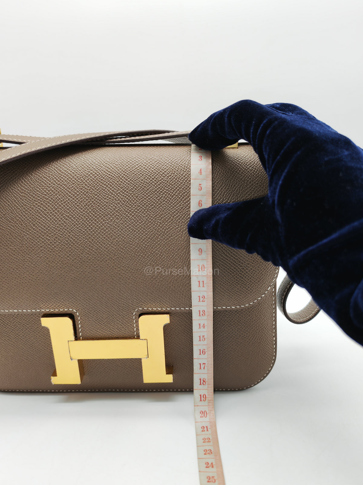 Hermes Constance 24 in Etoupe Epsom Leather and Gold Hardware Stamp U (2022) | Purse Maison Luxury Bags Shop