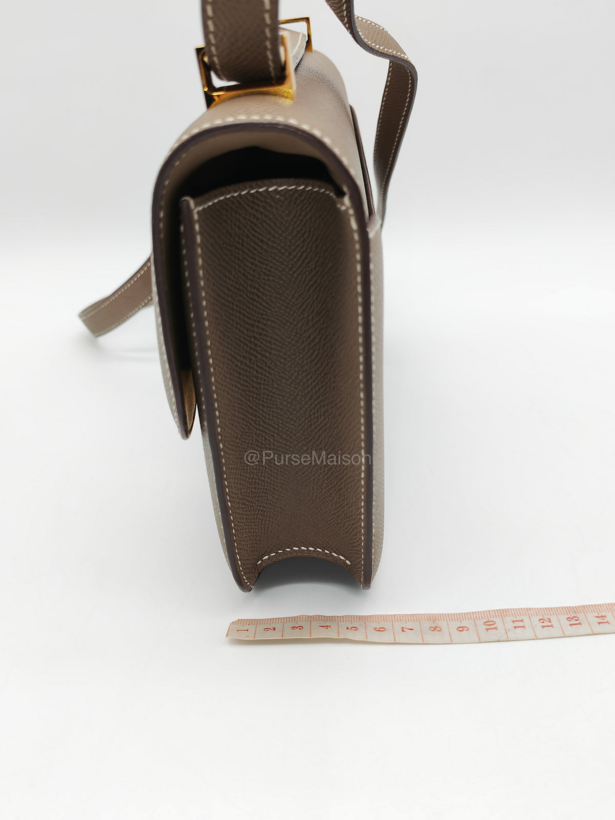 Hermes Constance 24 in Etoupe Epsom Leather and Gold Hardware Stamp U (2022) | Purse Maison Luxury Bags Shop