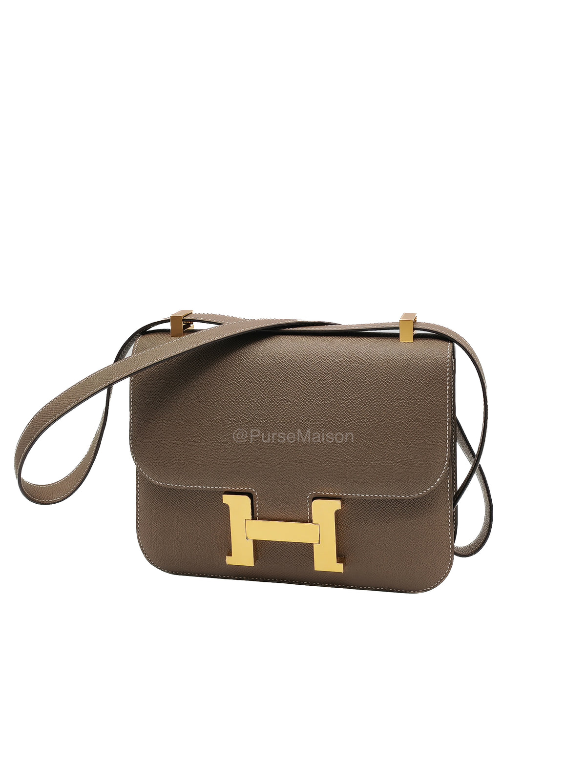 Hermes Constance 24 in Etoupe Epsom Leather and Gold Hardware Stamp U (2022) | Purse Maison Luxury Bags Shop