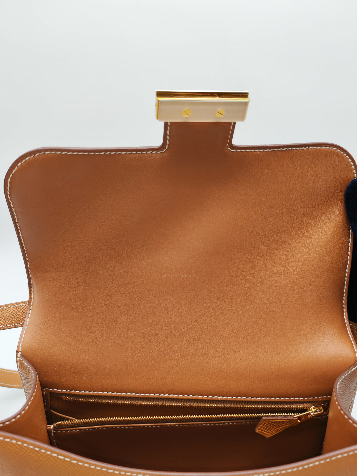 Hermes Constance 24 in Gold Epsom Leather and Gold Hardware Stamp U (2022) | Purse Maison Luxury Bags Shop