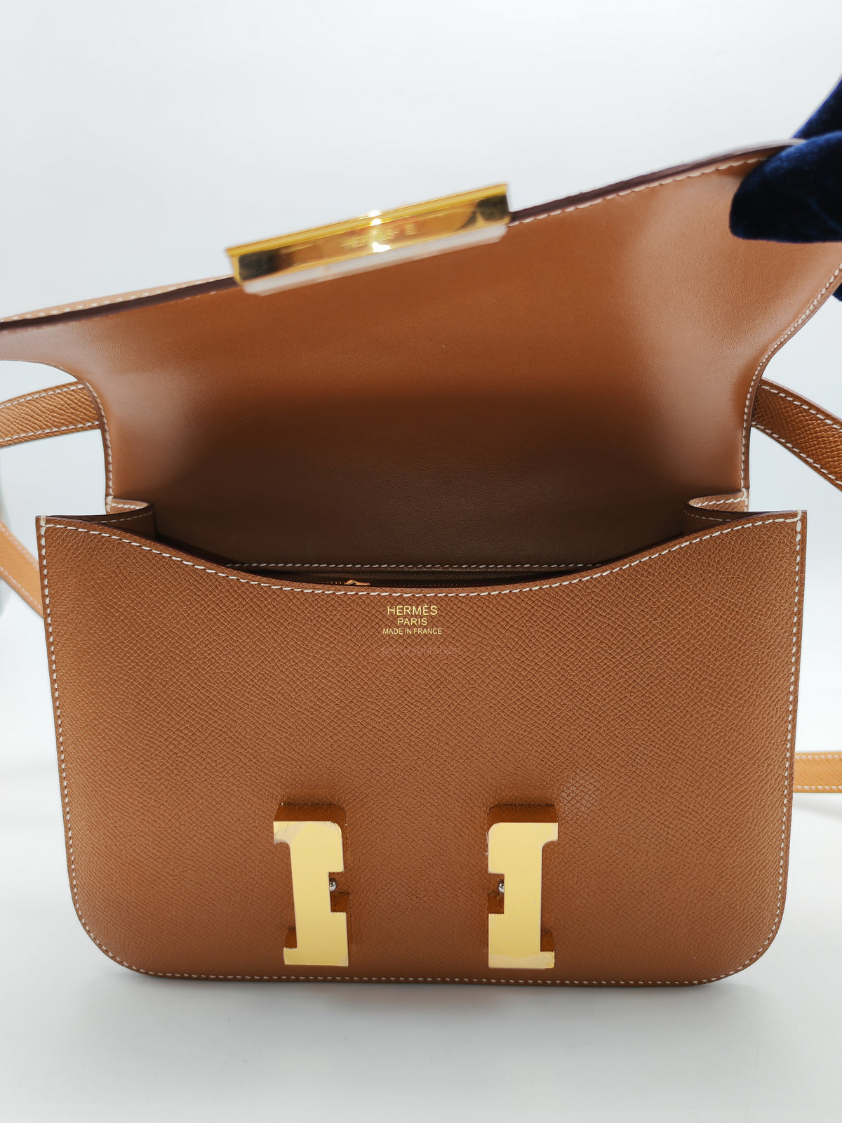 Hermes Constance 24 in Gold Epsom Leather and Gold Hardware Stamp U (2022) | Purse Maison Luxury Bags Shop