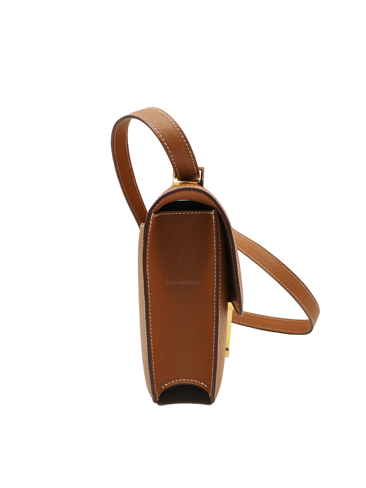 Hermes Constance 24 in Gold Epsom Leather and Gold Hardware Stamp U (2022) | Purse Maison Luxury Bags Shop