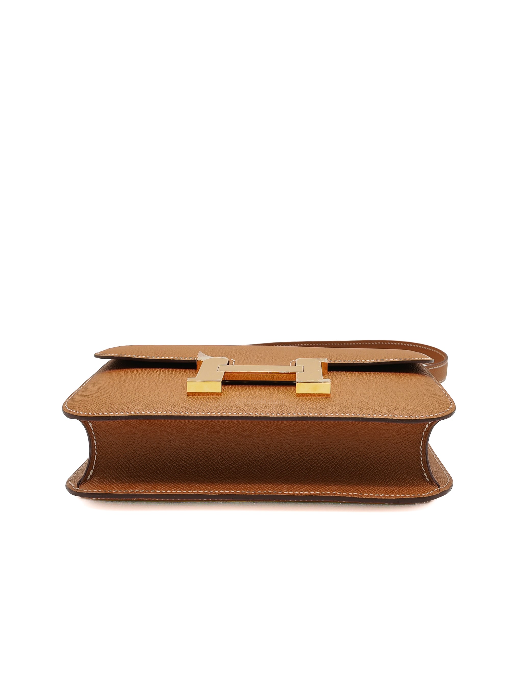 Hermes Constance 24 in Gold Epsom Leather and Gold Hardware Stamp U (2022) | Purse Maison Luxury Bags Shop