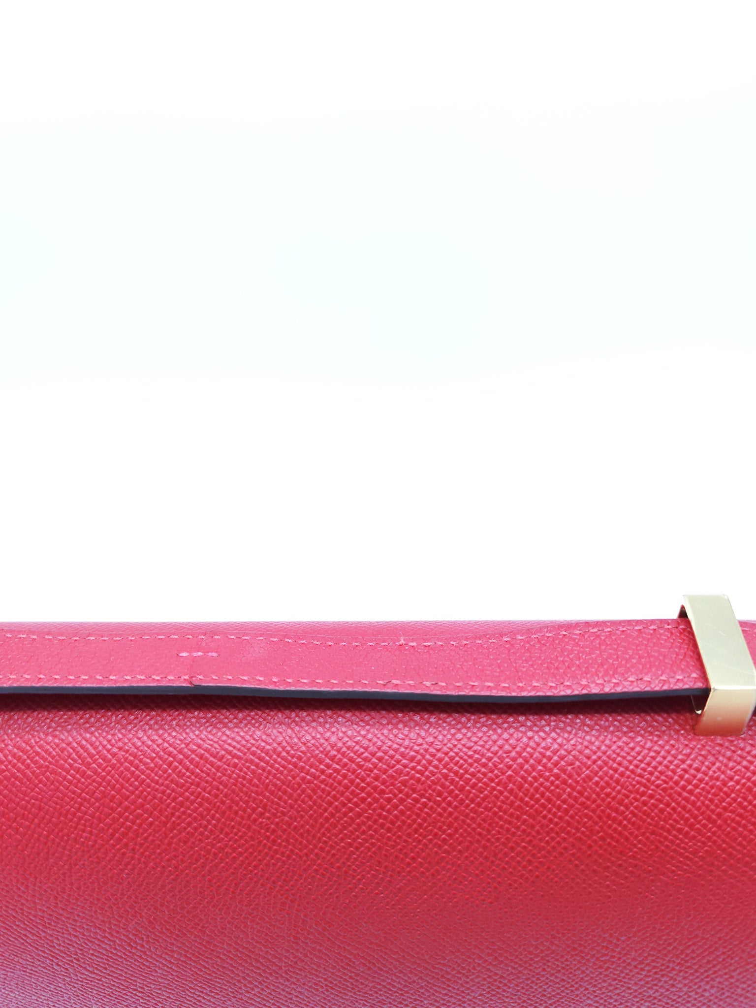 Constance 24 in Red Epsom Leather and Gold Hardware Stamp X (2016) | Purse Maison Luxury Bags Shop