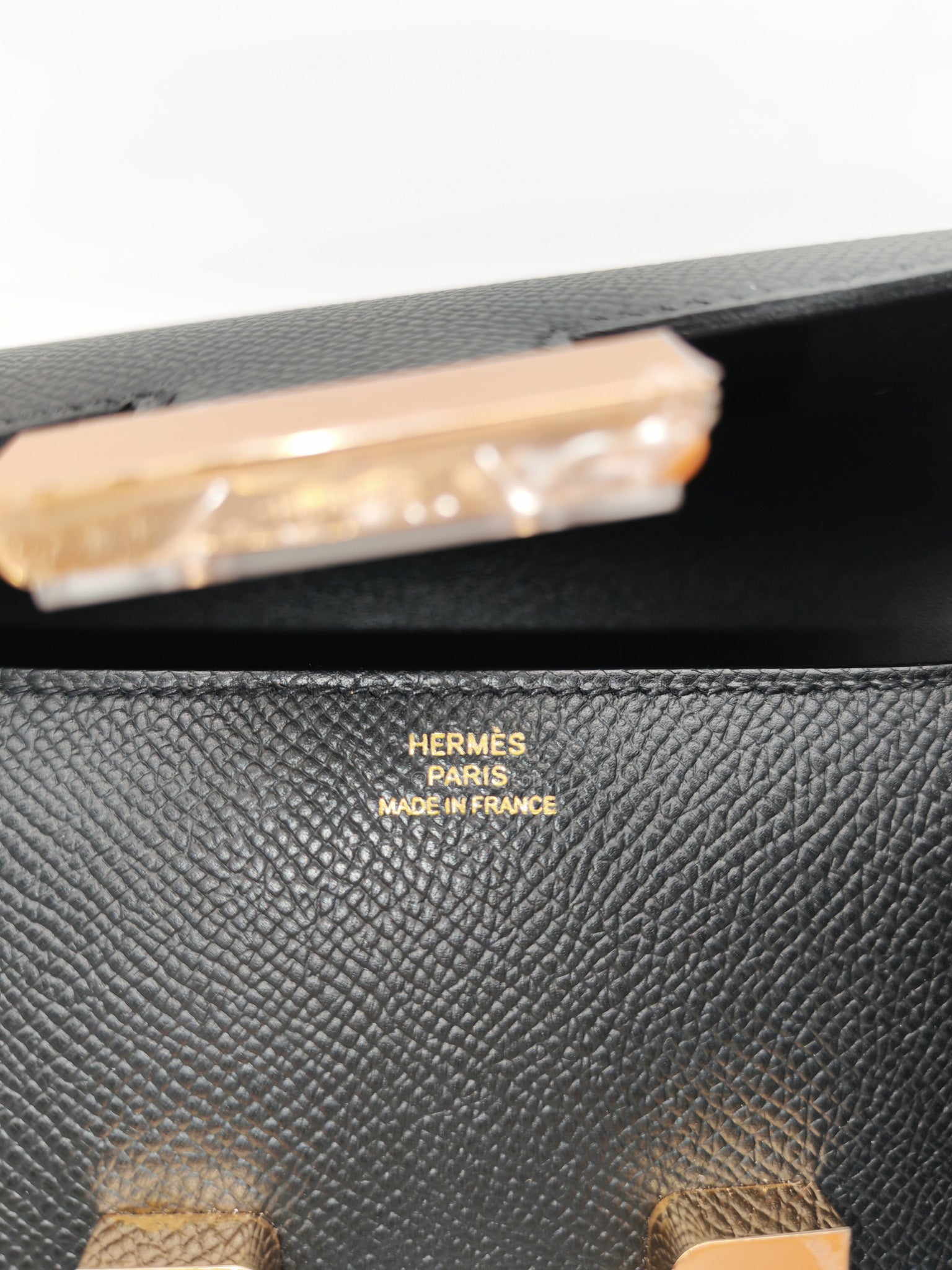 Hermes Constance Elan in Black Epsom Leather Rose Gold Hardware Stamp K(2025) | Purse Maison Luxury Bags Shop