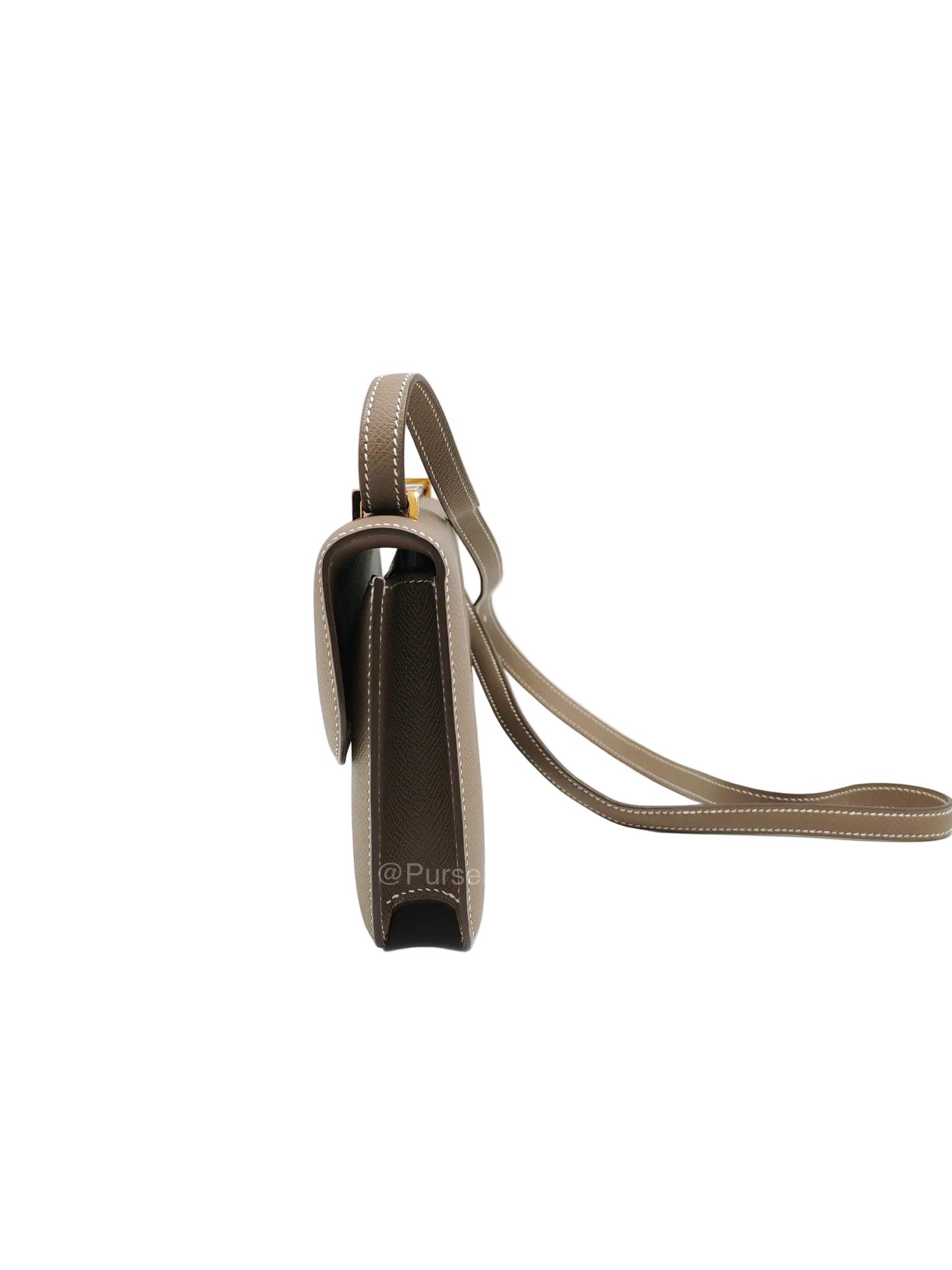 Hermes Constance Elan in Etoupe Epsom Leather and Gold Hardware Stamp B (2023) | Purse Maison Luxury Bags Shop