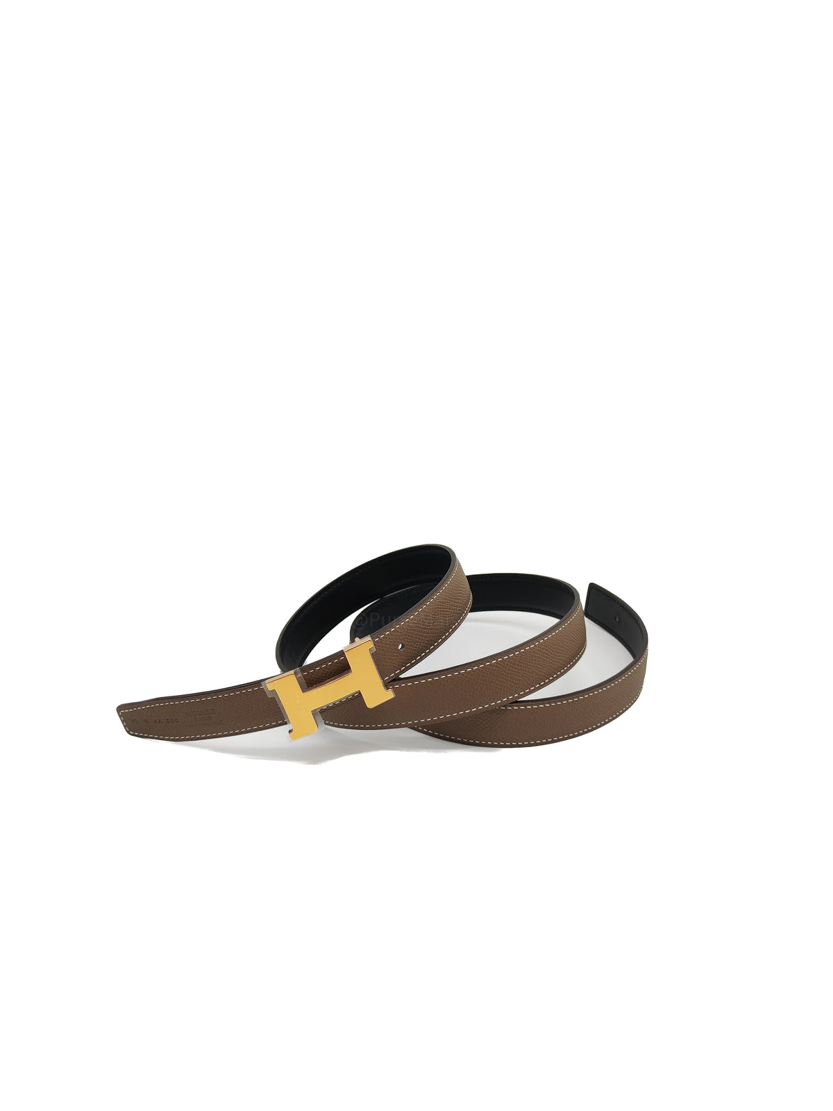 Hermes Constance H Buckle Reversible Belt in Etoupe and Gold Hardware Stamp W (2024) | Purse Maison Luxury Bags Shop