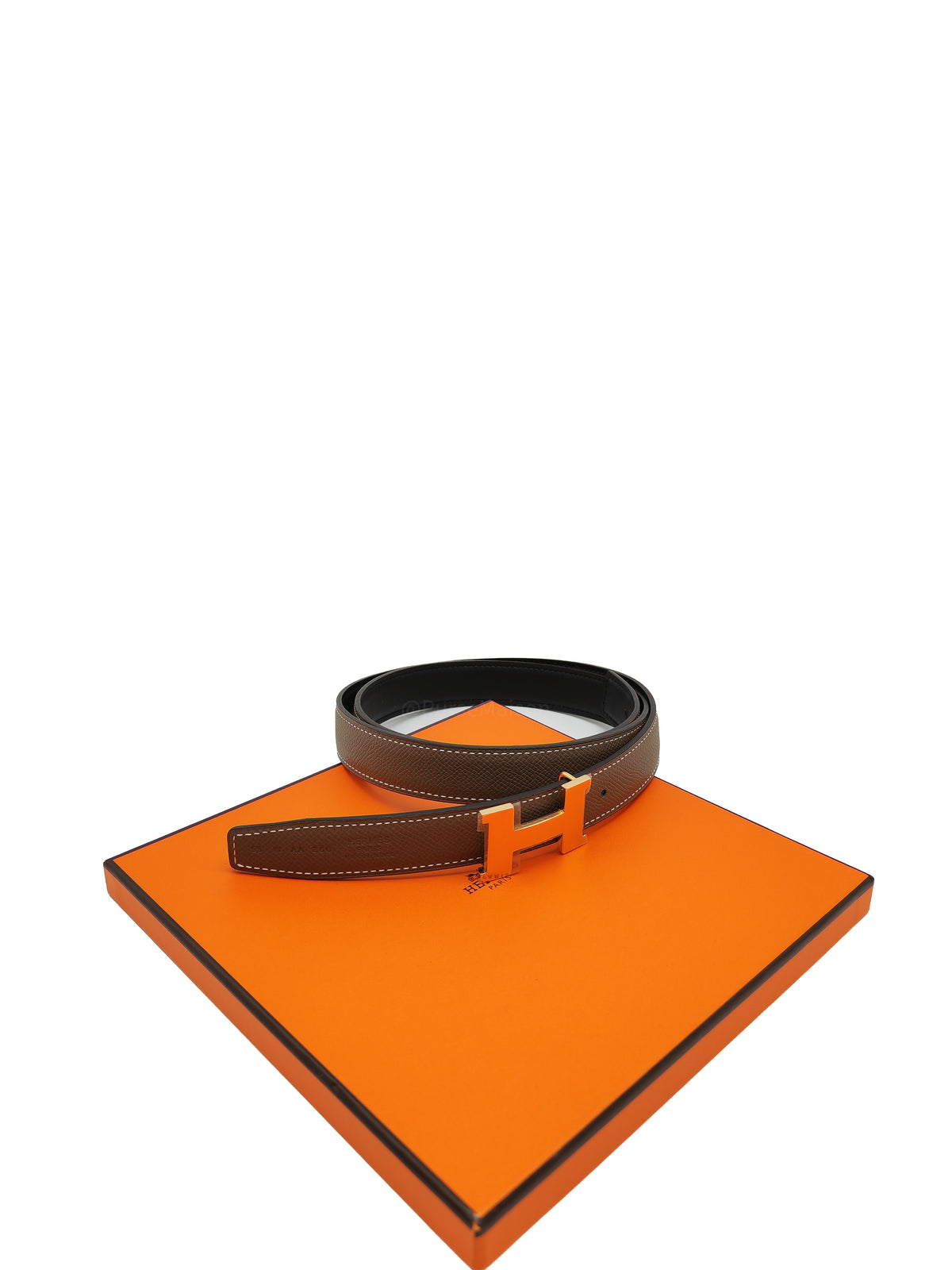 Hermes Constance H Buckle Reversible Belt in Etoupe and Gold Hardware Stamp W (2024) | Purse Maison Luxury Bags Shop