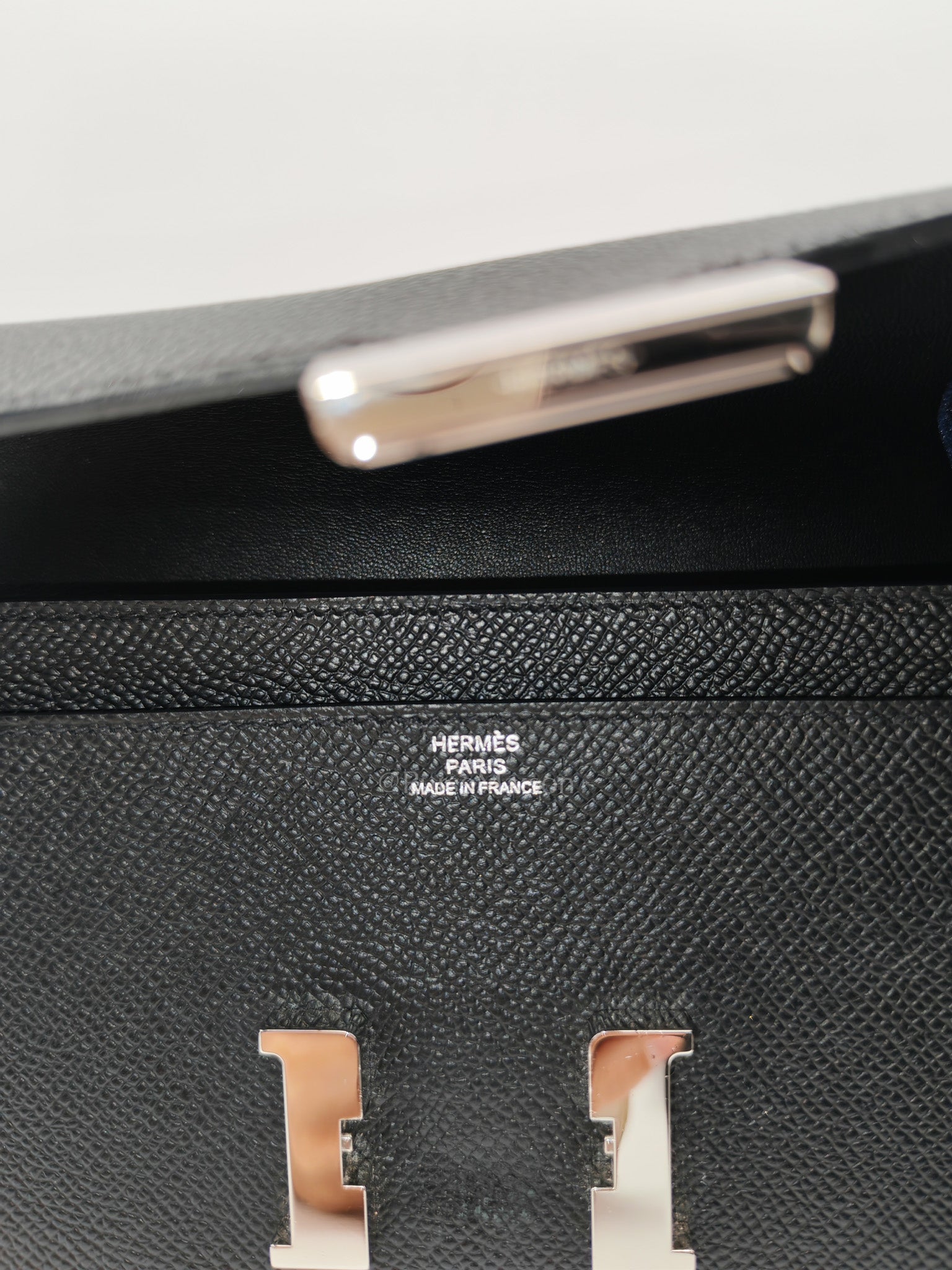 Constance To Go in Black Epsom Leather and Palladium Hardware Stamp A (2017) | Purse Maison Luxury Bags Shop