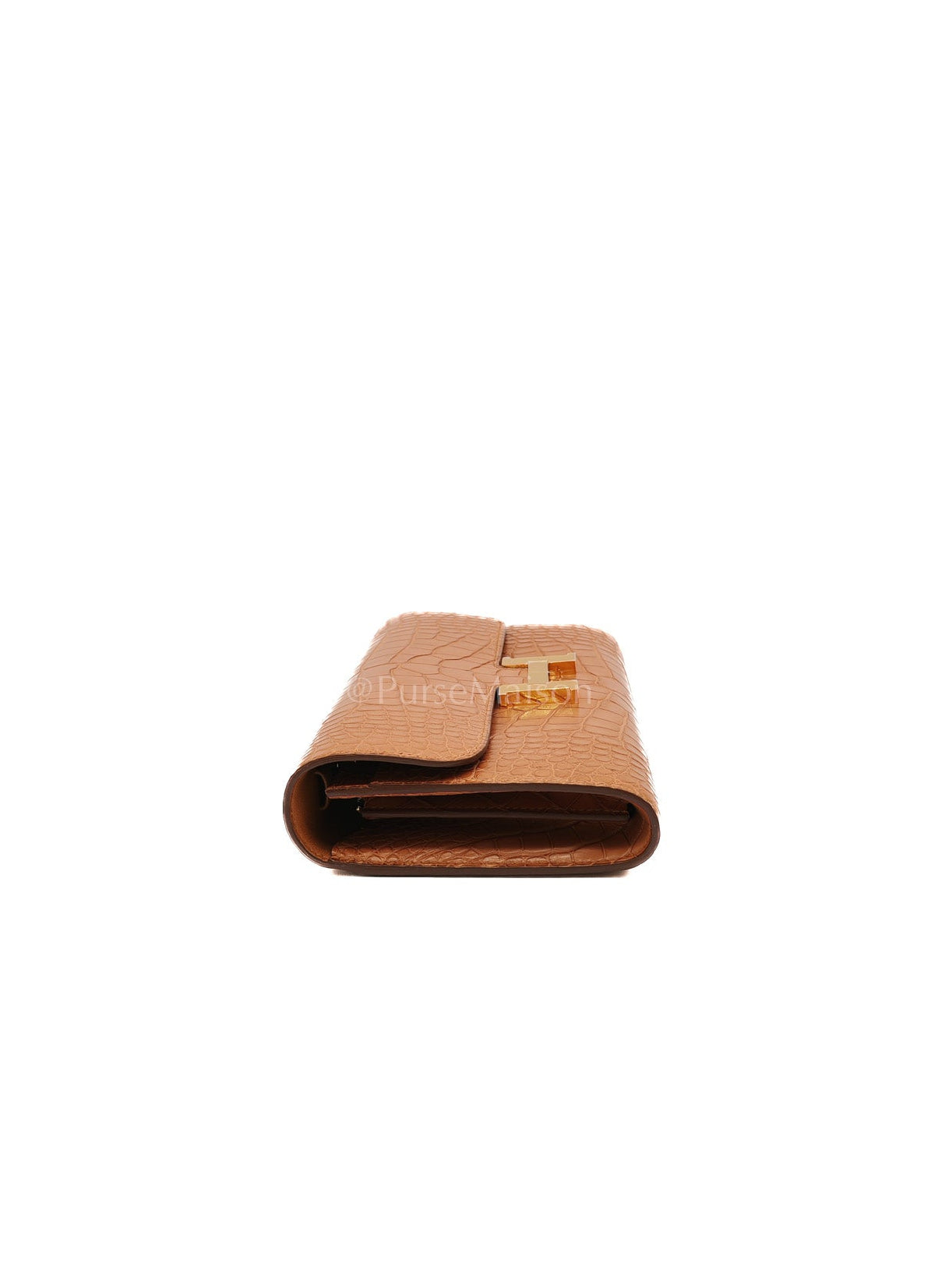 Constance To Go in Gold Matte Aligator Leather Gold Hardware Stamp Z(2021) | Purse Maison Luxury Bags Shop