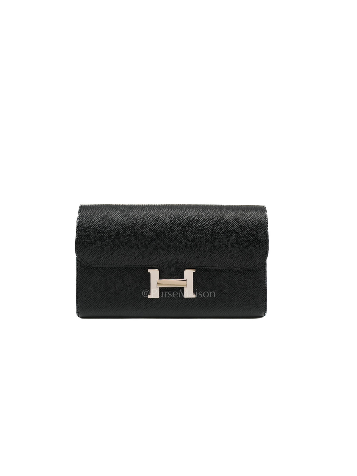 Constance To Go in Black Epsom Leather and Palladium Hardware Stamp A (2017) | Purse Maison Luxury Bags Shop