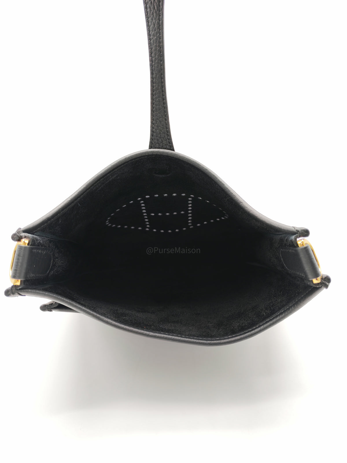 Hermes Evelyne 23 in Black/Noir Clemence Leather Gold Hardware Stamp G(2026) | Purse Maison Luxury Bags Shop