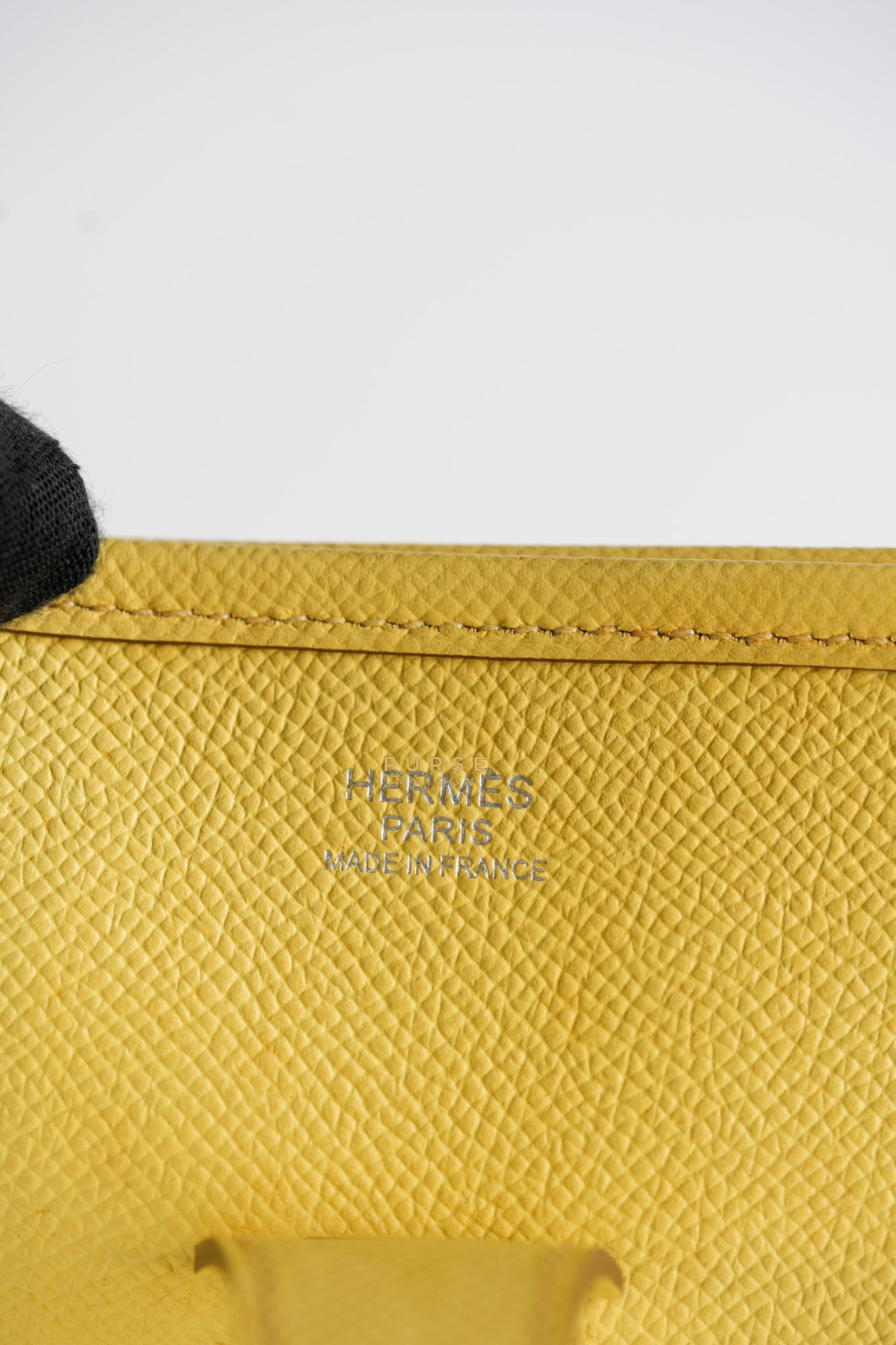 Evelyne III PM Jaune Poussin Clemence in Palladium Hardware Stamp T | Purse Maison Luxury Bags Shop
