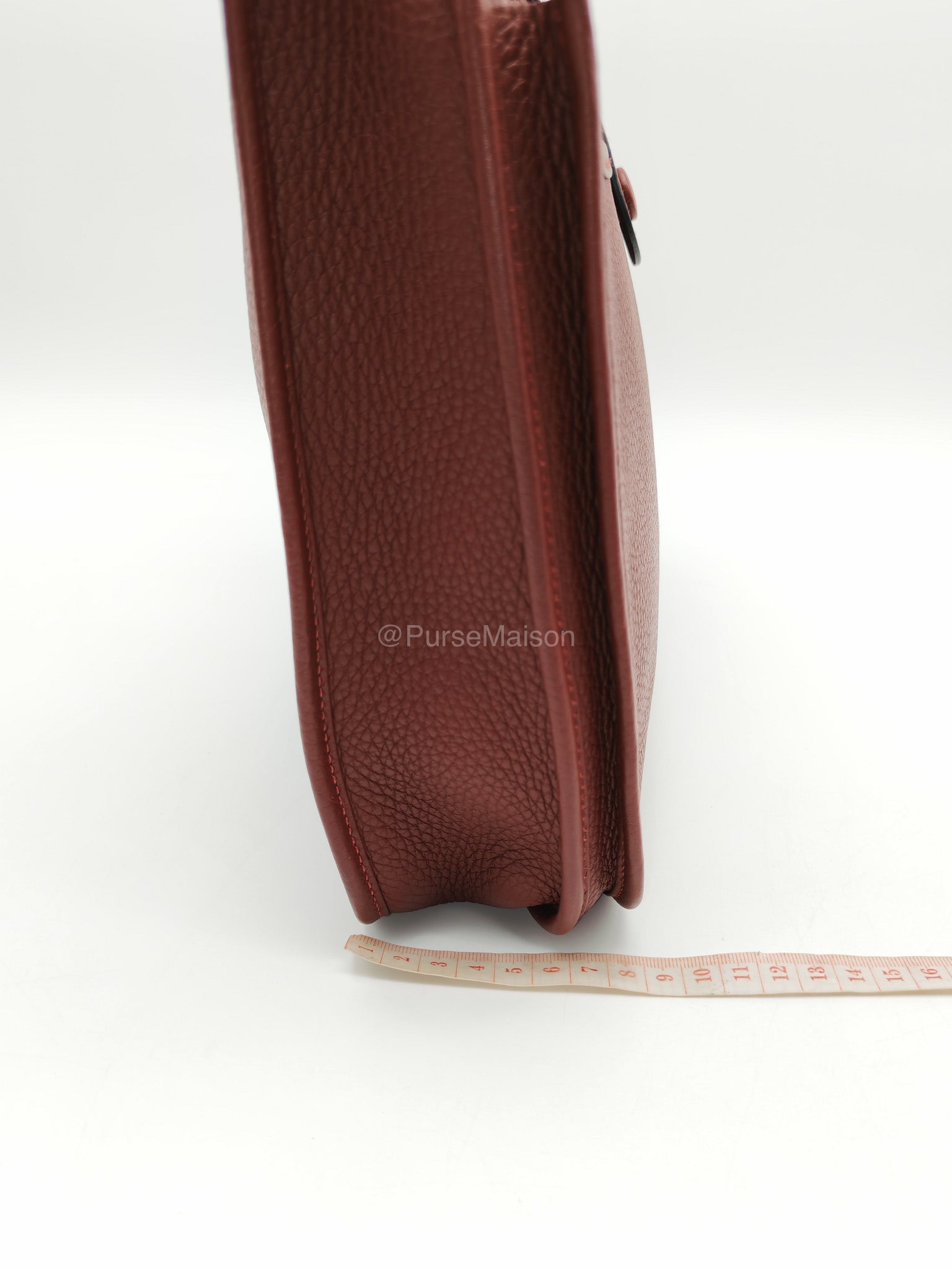 Hermes Evelyne PM in Rouge Clemence Leather and Gold Hardware Stamp K(2025) | Purse Maison Luxury Bags Shop