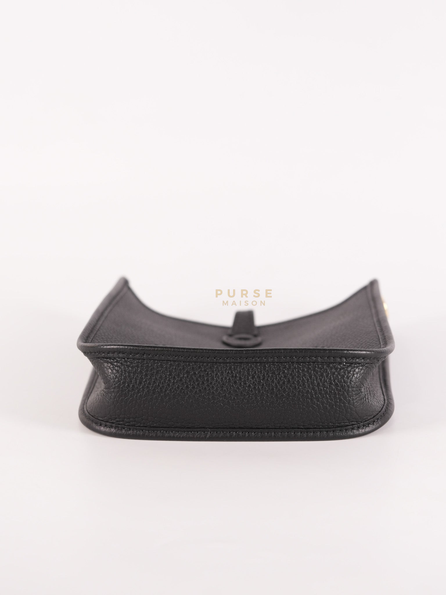 Evelyne TPM in Black Clemence Leather and Gold Hardware Stamp B (2023) | Purse Maison Luxury Bags Shop