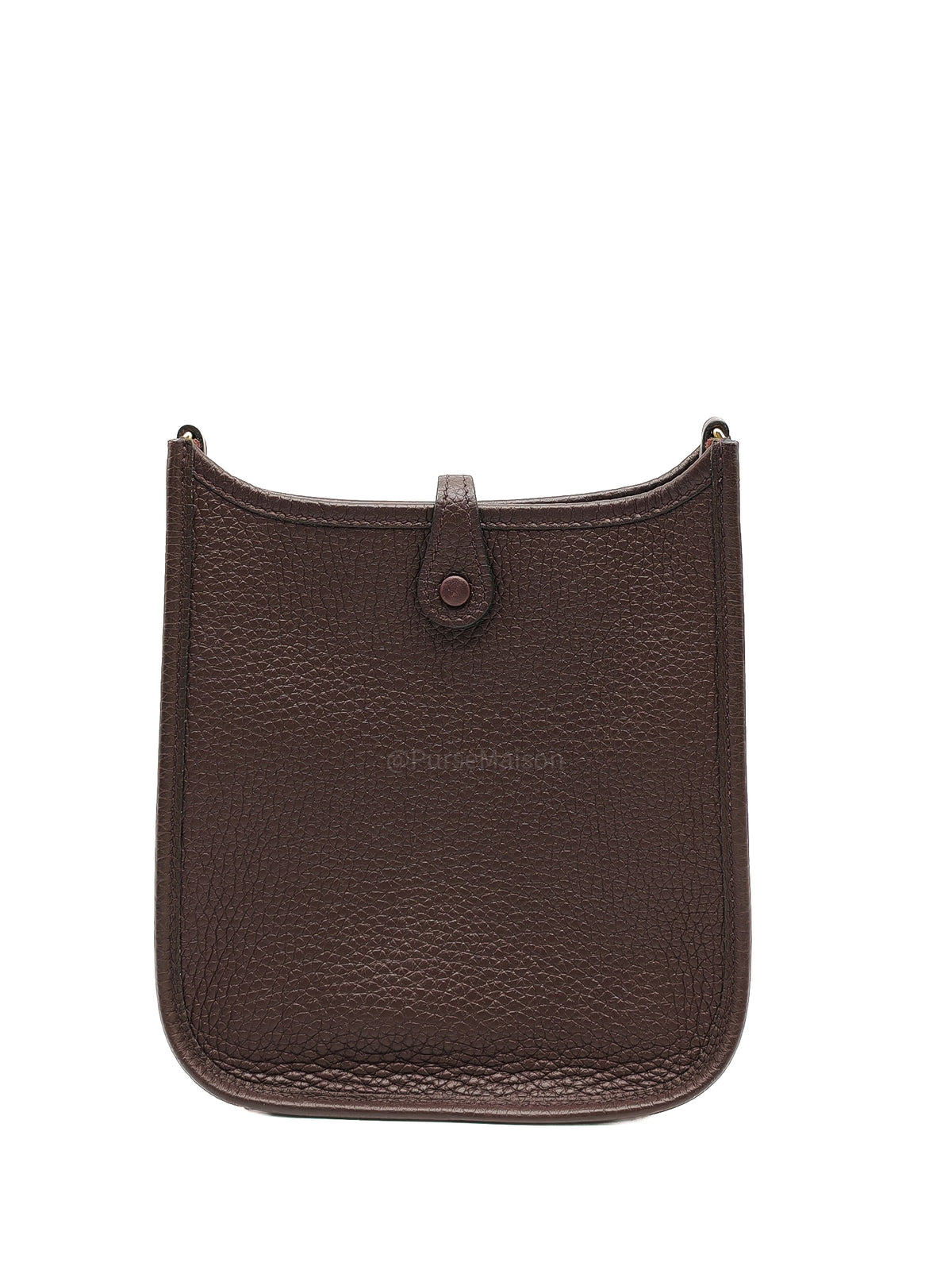 Hermes Evelyne TPM in Rouge Sellier Clemence Leather and Gold Hardware Stamp Z (2021) | Purse Maison Luxury Bags Shop