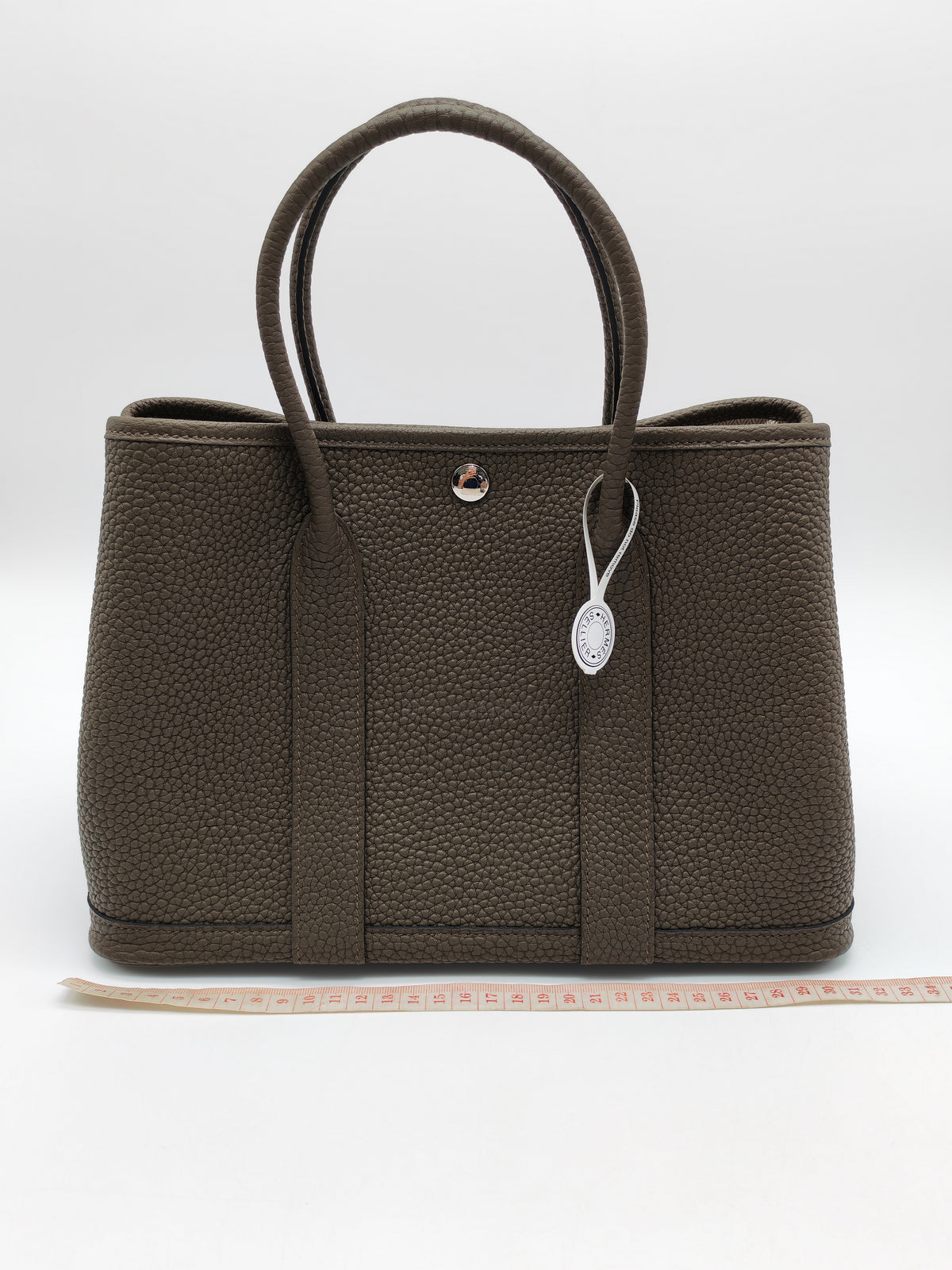 Hermes Garden Party 30 in Vert Loden Negonda Leather Palladium Hardware Stamp G (2026) | Purse Maison Luxury Bags Shop