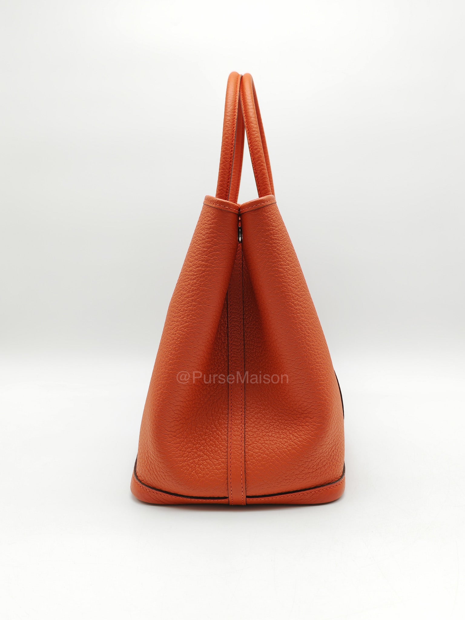 Hermes Garden Party 36 (GPT) Capucine in Veau Negonda Leather and Palladium Hardware Stamp Z (2021) | Purse Maison Luxury Bags Shop