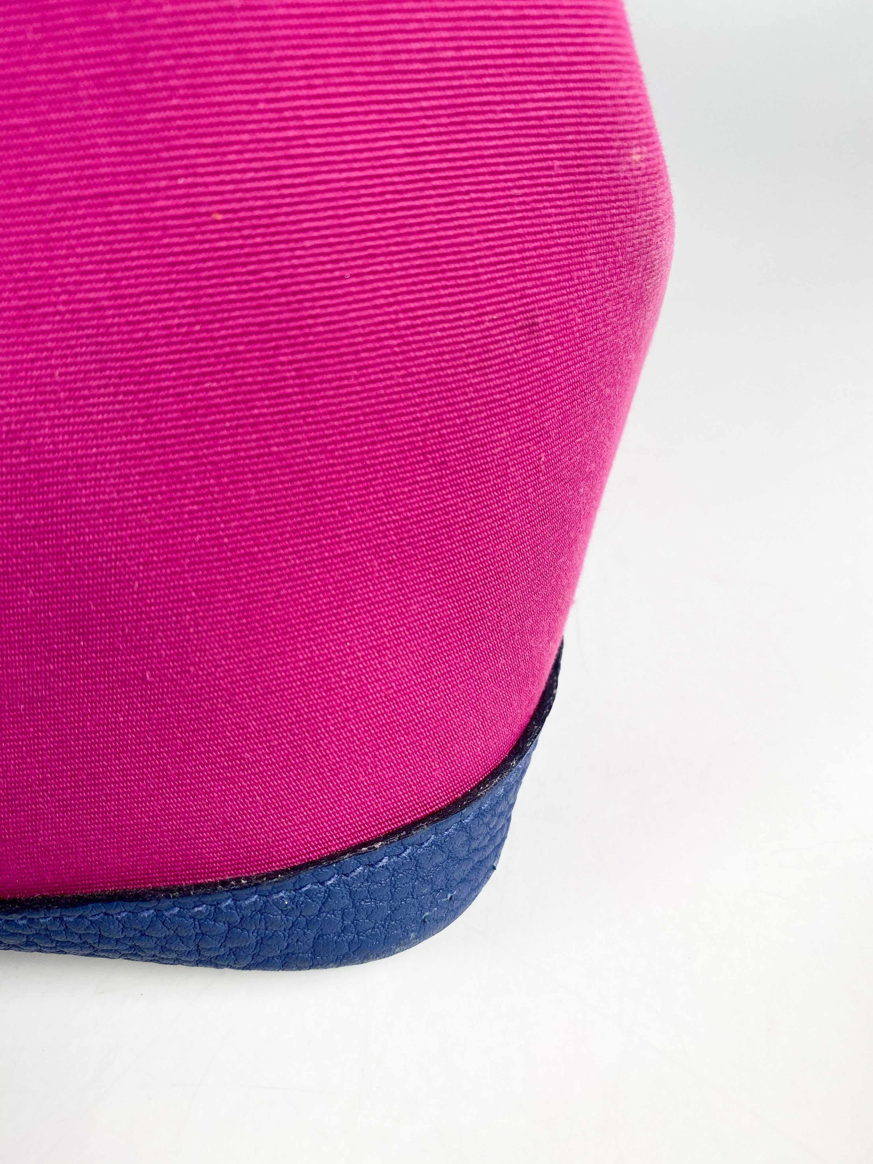 Hermes Garden Party 36 Magnolia & Bleu Brighton Canvas & Negonda Leather in Palladium Hardware Stamp C (2018)