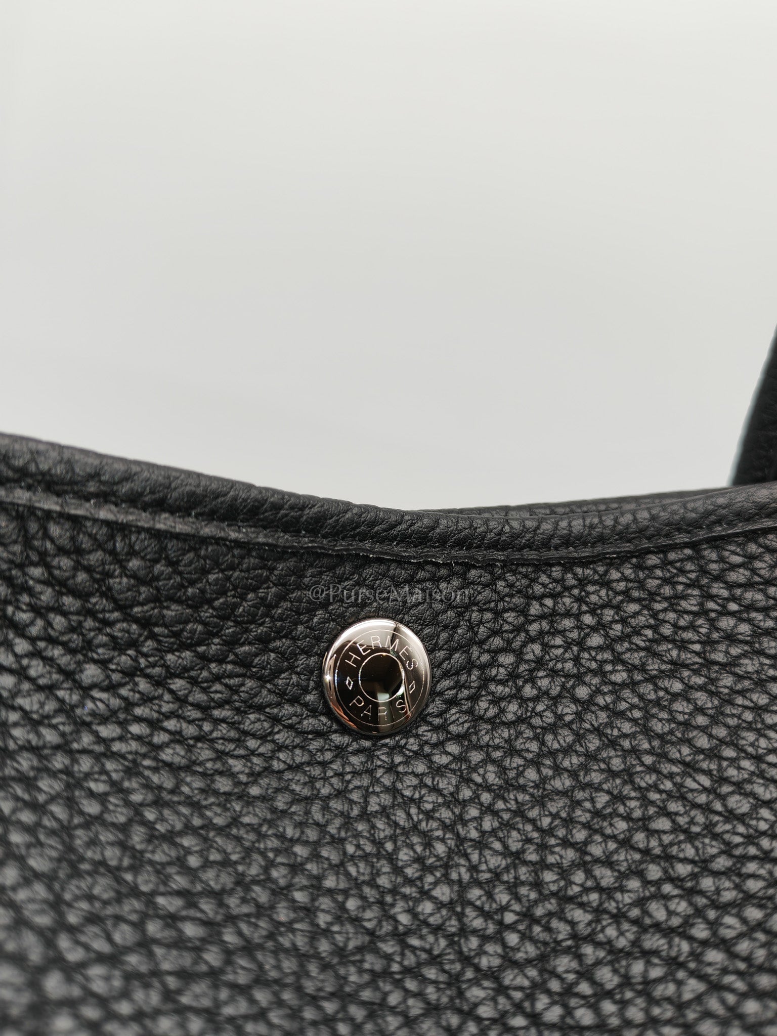 Garden Party Tote 36 (GPT) in Black Veau Negonda Leather and Palladium Hardware Stamp G (2026) | Purse Maison Luxury Bags Shop