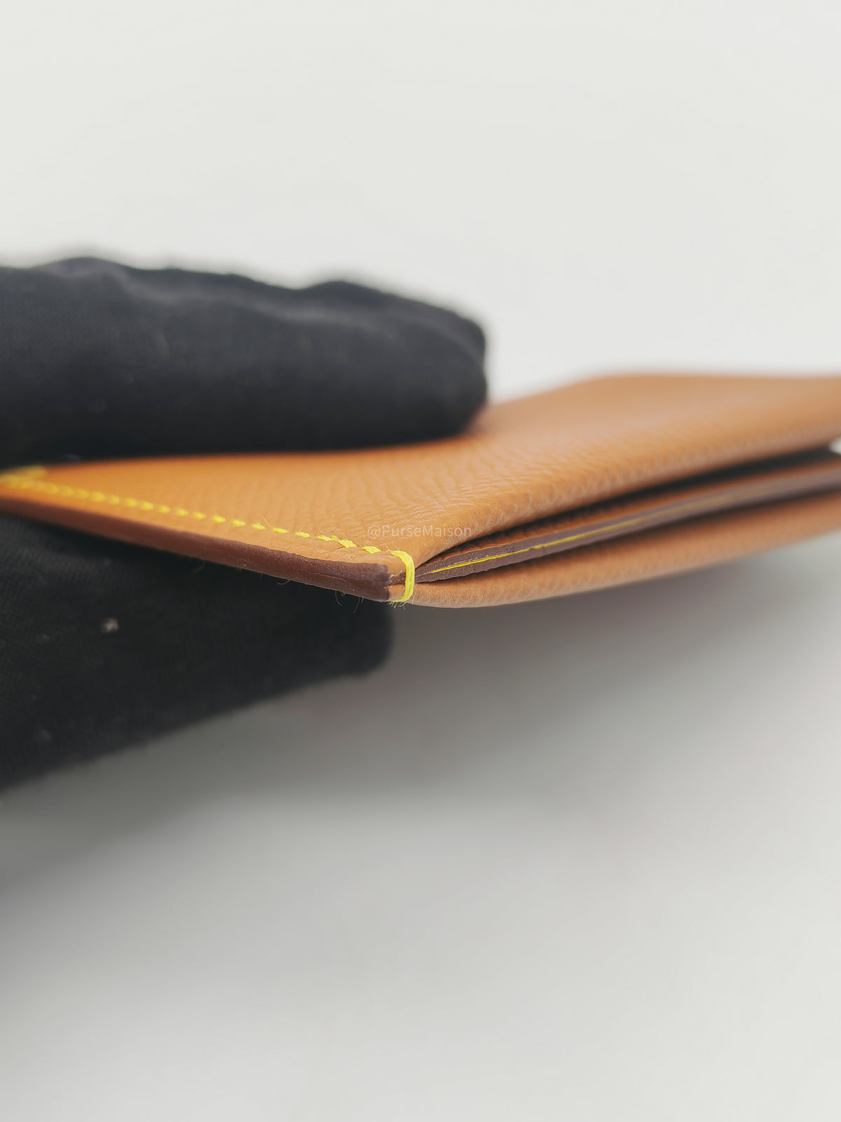 Hermes H Sellier Card Holder in Gold Epsom Leather Stamp W (2024) | Purse Maison Luxury Bags Shop