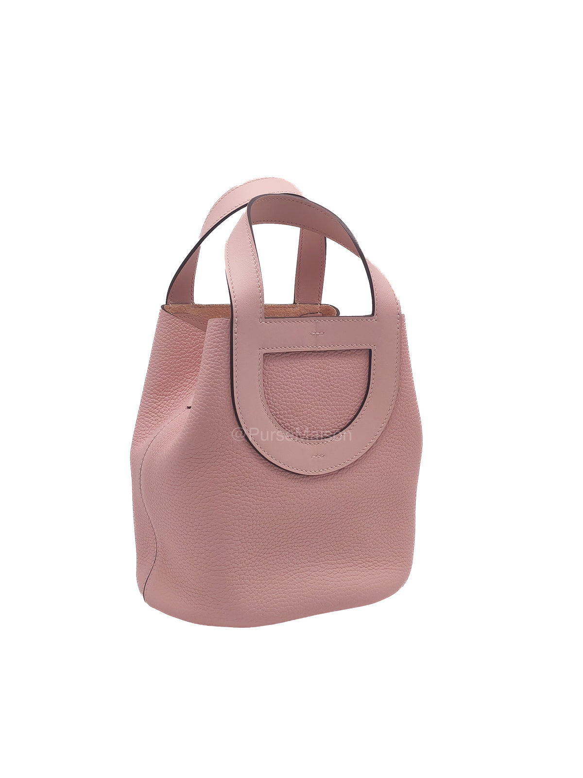 Hermes In the Loop 18 in Rose Sakura CLemence Leather and Palladium Hardware Stamp B (2023) | Purse Maison Luxury Bags Shop