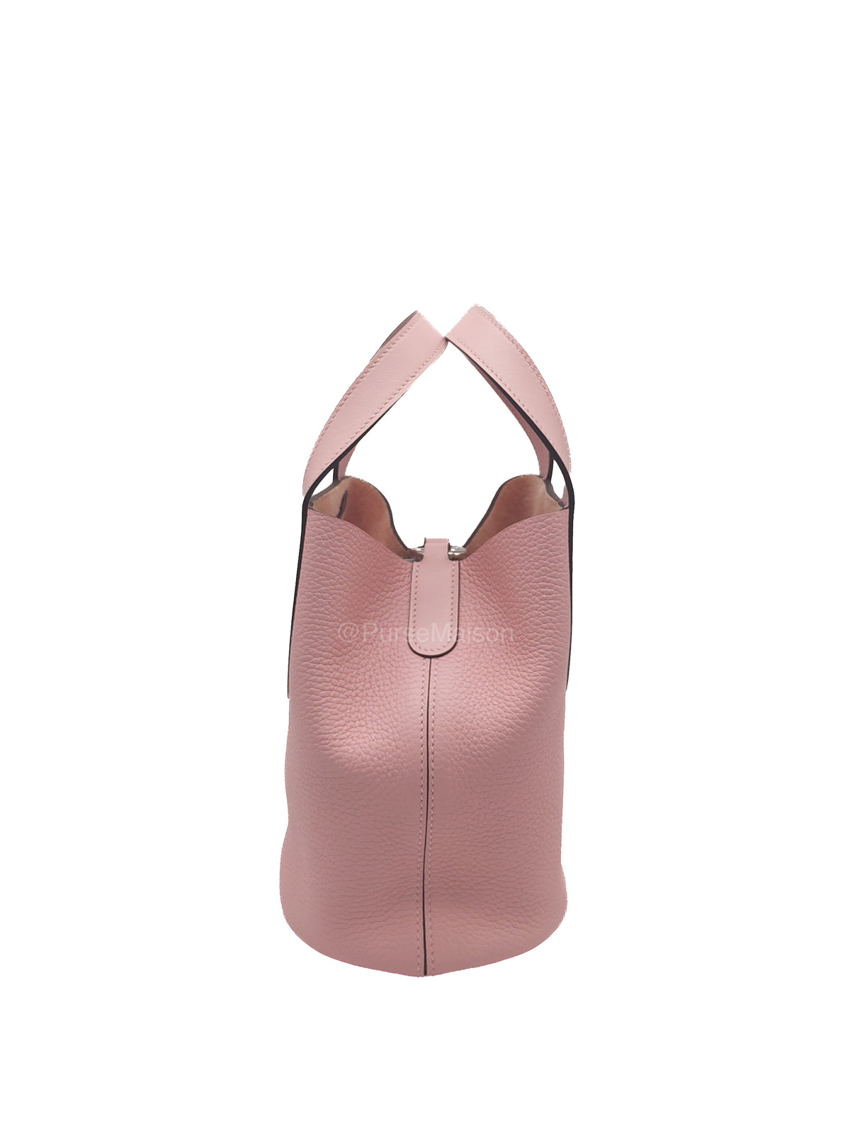 Hermes In the Loop 18 in Rose Sakura CLemence Leather and Palladium Hardware Stamp B (2023) | Purse Maison Luxury Bags Shop