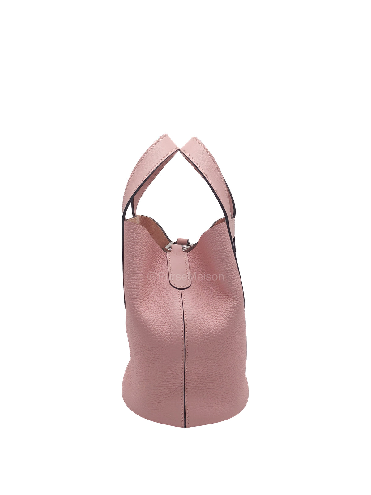 Hermes In the Loop 18 in Rose Sakura CLemence Leather and Palladium Hardware Stamp B (2023) | Purse Maison Luxury Bags Shop