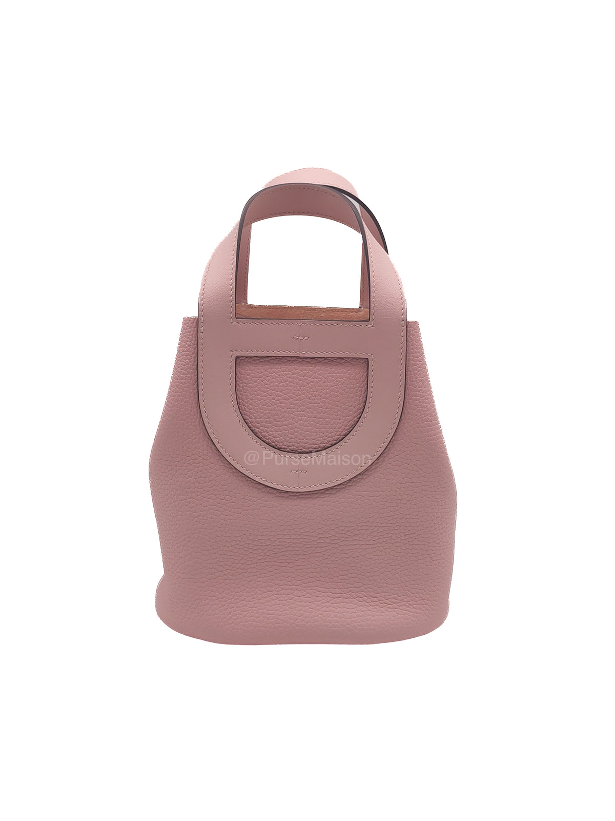 Hermes In the Loop 18 in Rose Sakura CLemence Leather and Palladium Hardware Stamp B (2023) | Purse Maison Luxury Bags Shop