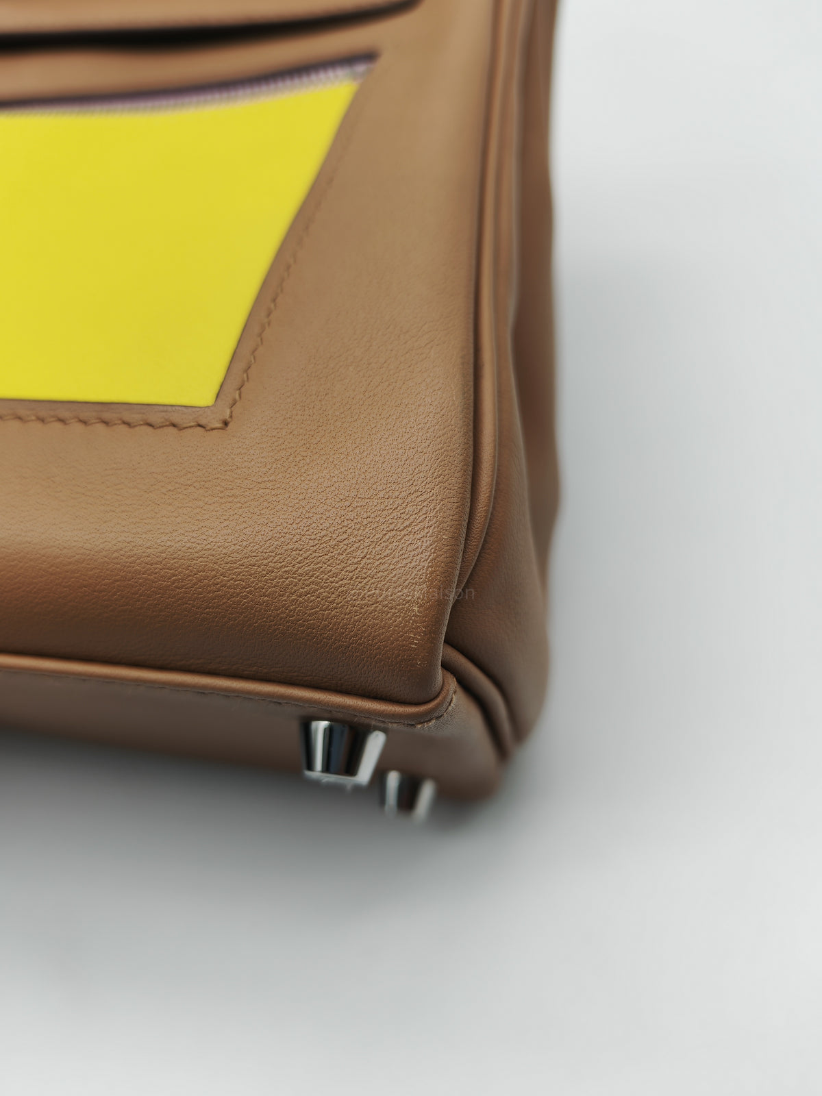 Hermes Kelly 25 Retourne in Colormatic Veau Swift Leather Chai/Lime/Brume/Cassis/Nata Palladium HardwareStamp B(2023) | Purse Maison Luxury Bags Shop